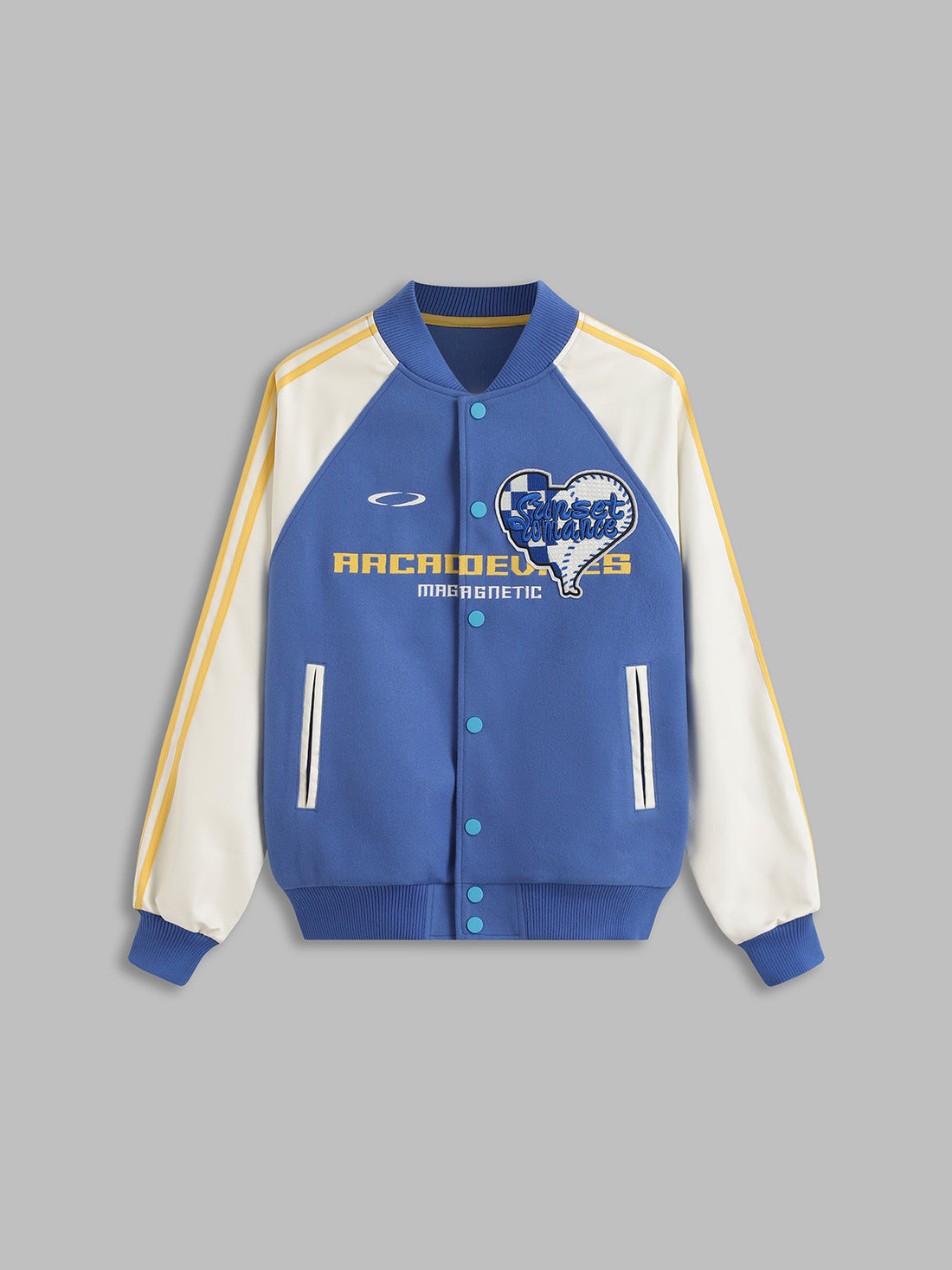 Heart Gamer Varsity Jacket - Electric Blue