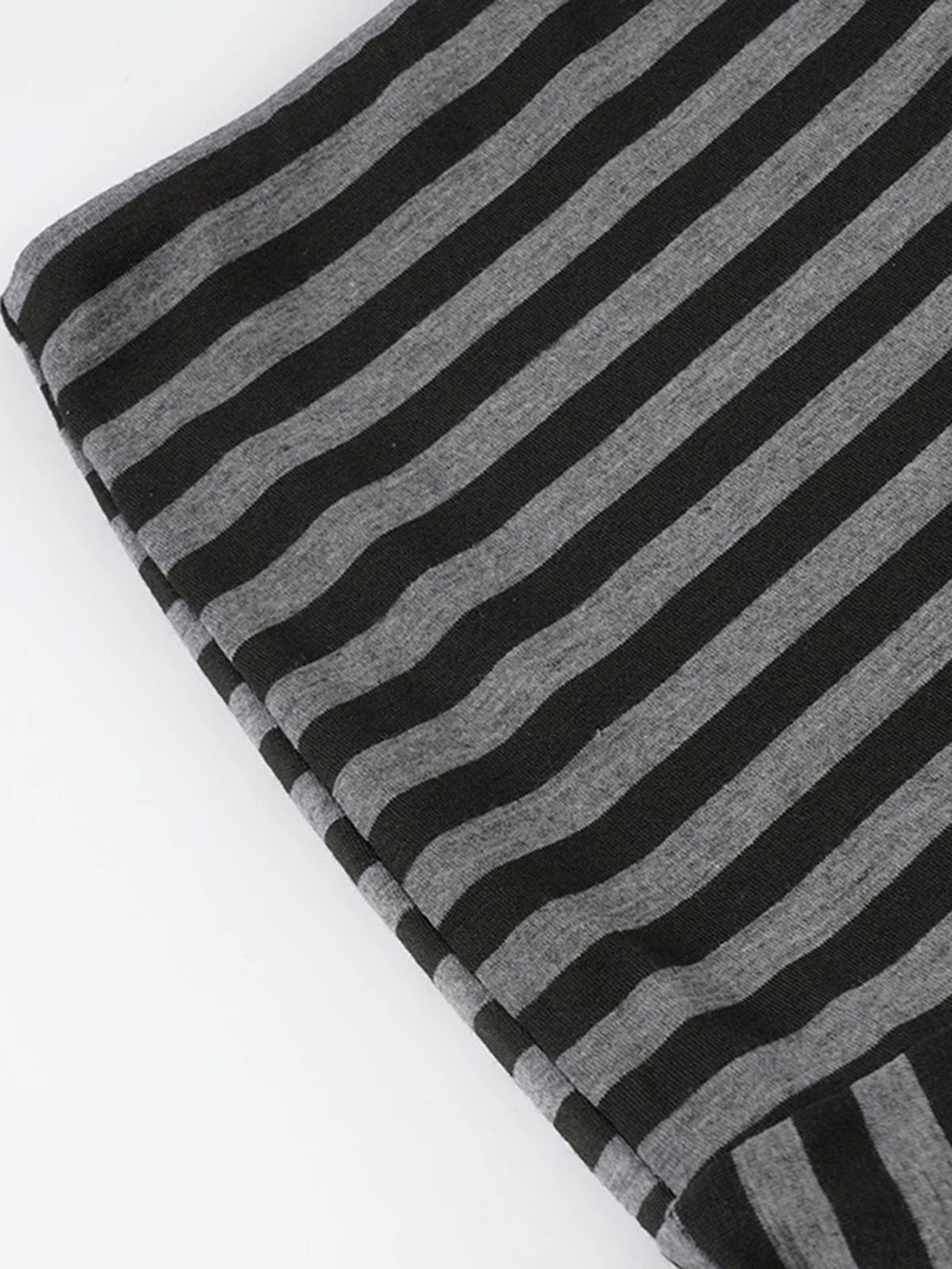 Brick Lane Asymmetric Stripe Hanky Hem Maxi Skirt - Mono