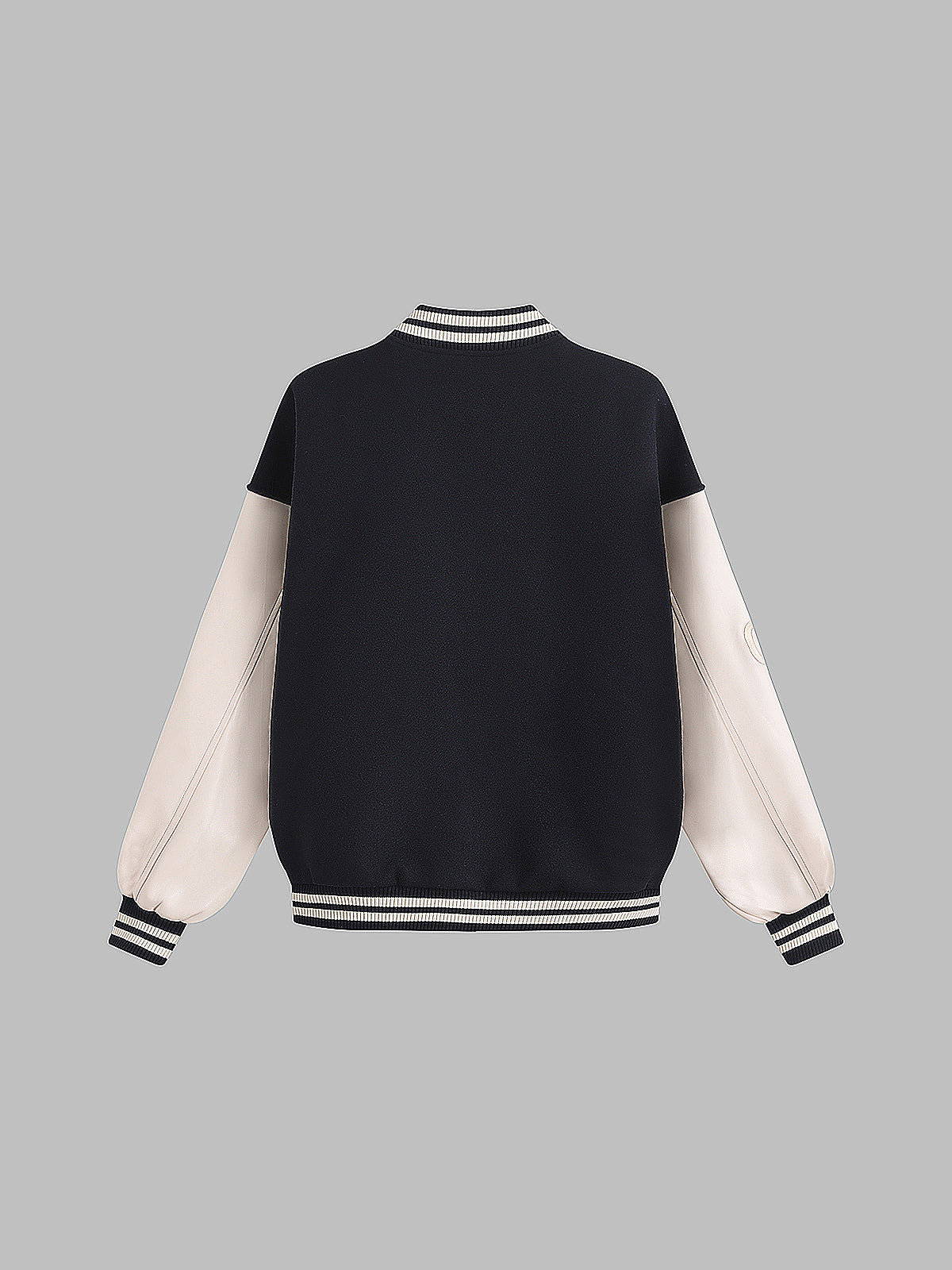 Iconic Contrast Varsity Jacket - Navy White