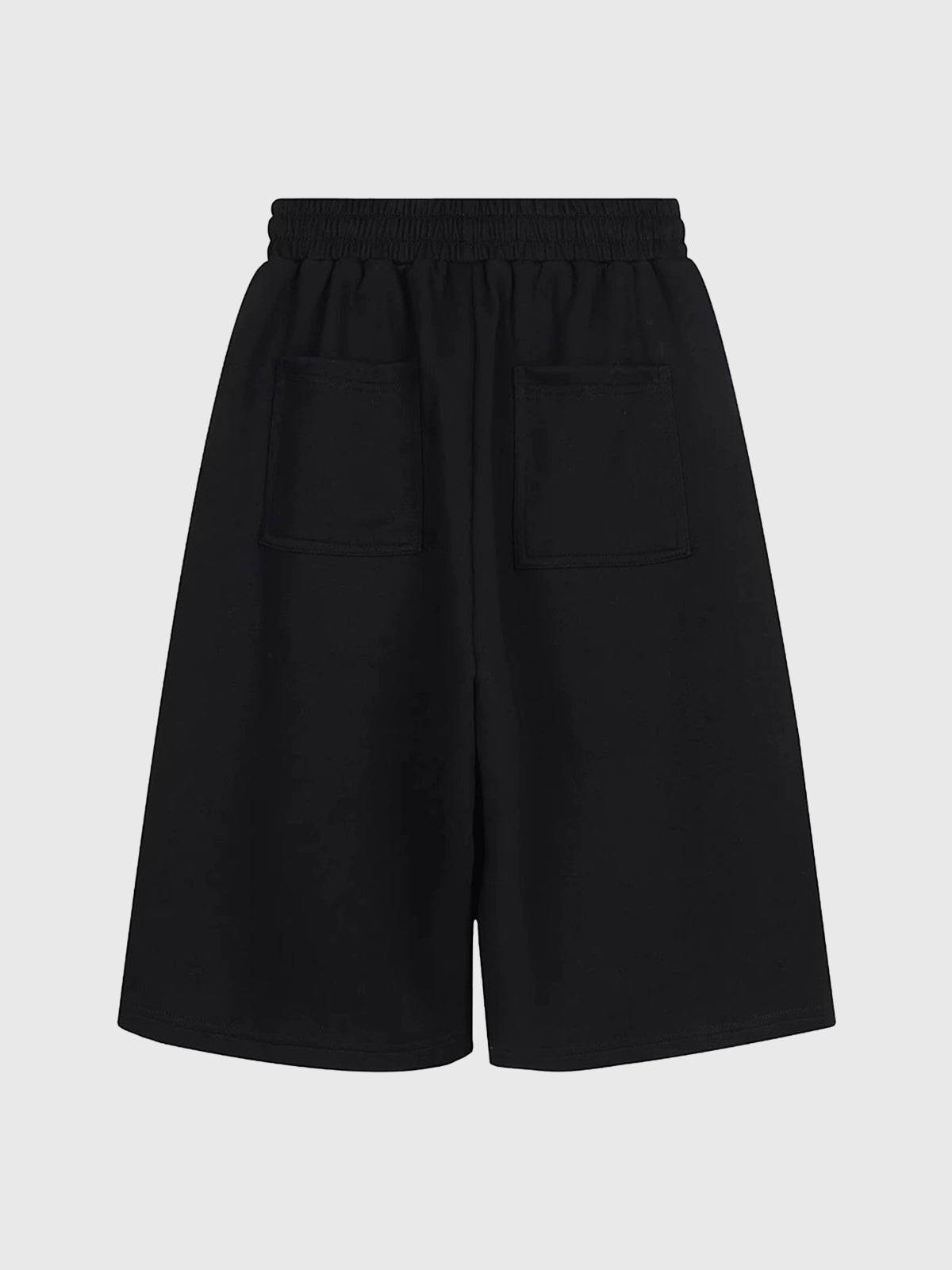 Co-ed Dorm Baggy Graphic Print Sweat Shorts - Black