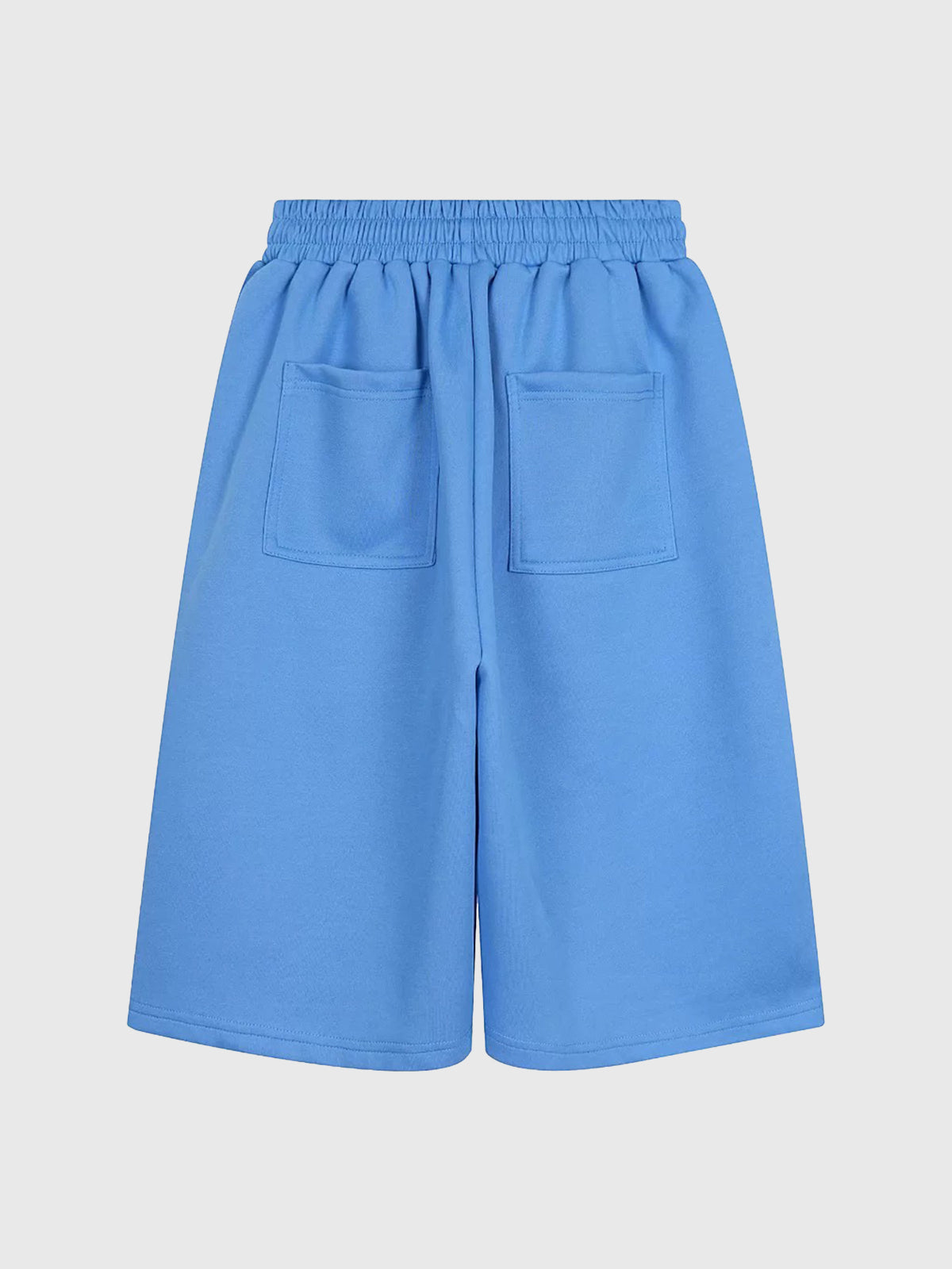 Co-ed Dorm Baggy Graphic Print Sweat Shorts - Blue