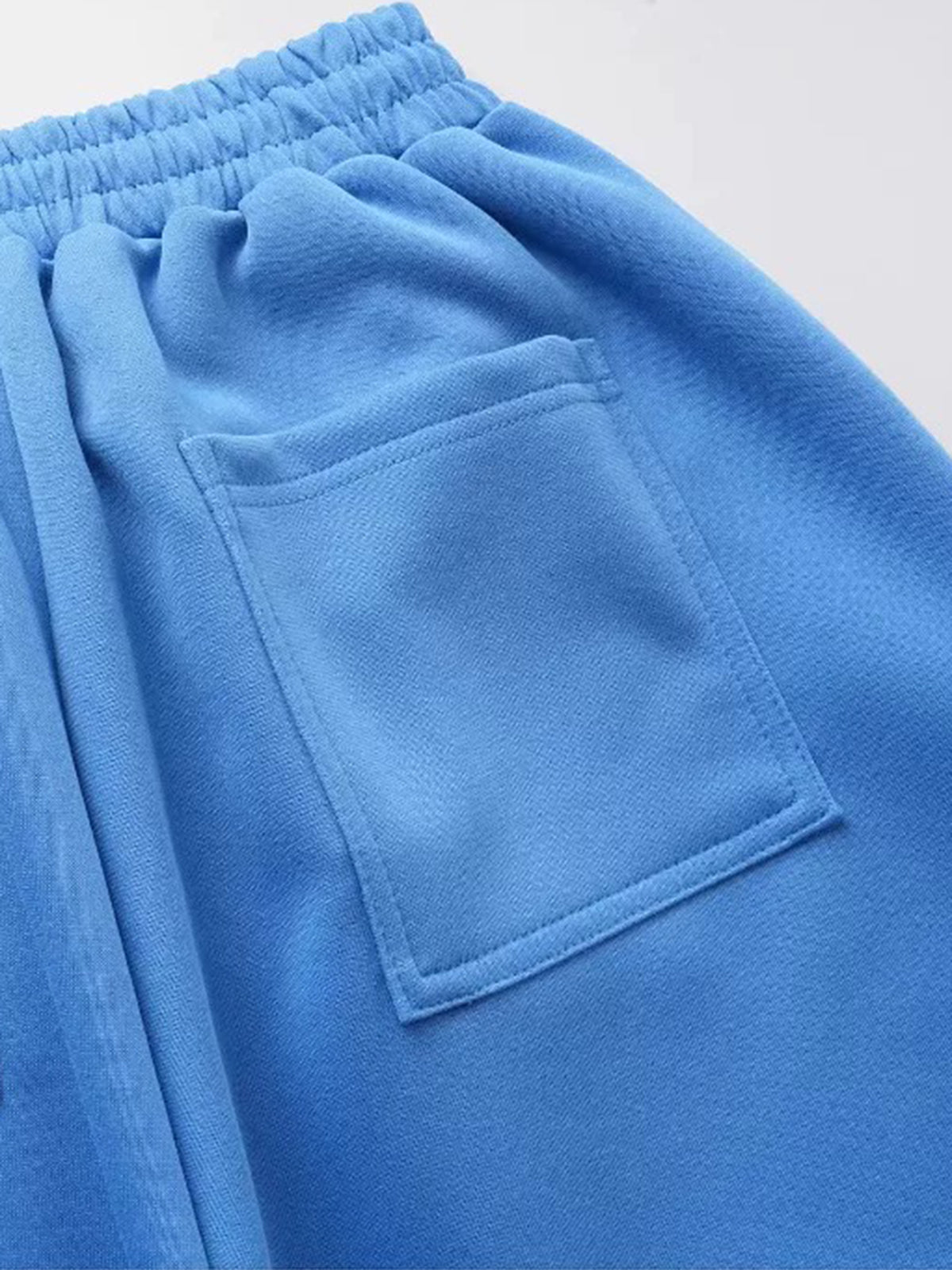 Co-ed Dorm Baggy Graphic Print Sweat Shorts - Blue