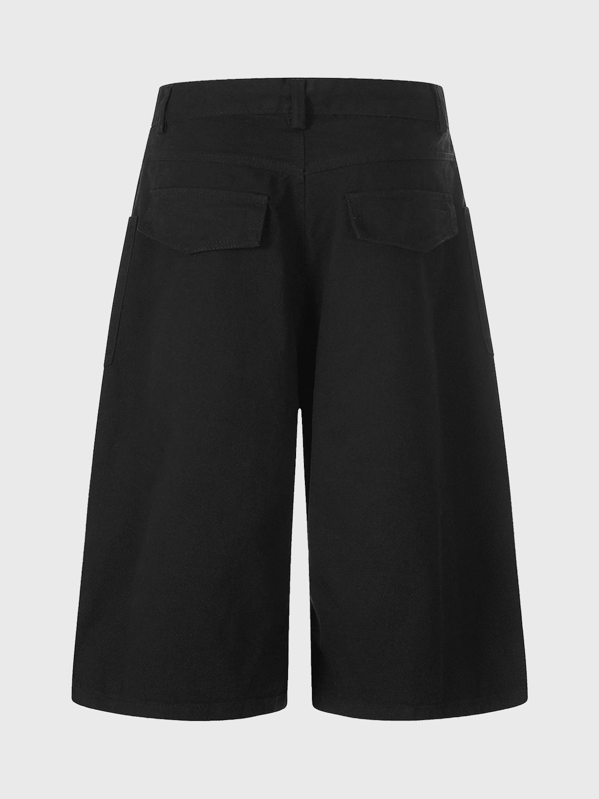 Co-ed Dorm Straight Graphic Letter Print Shorts - Black