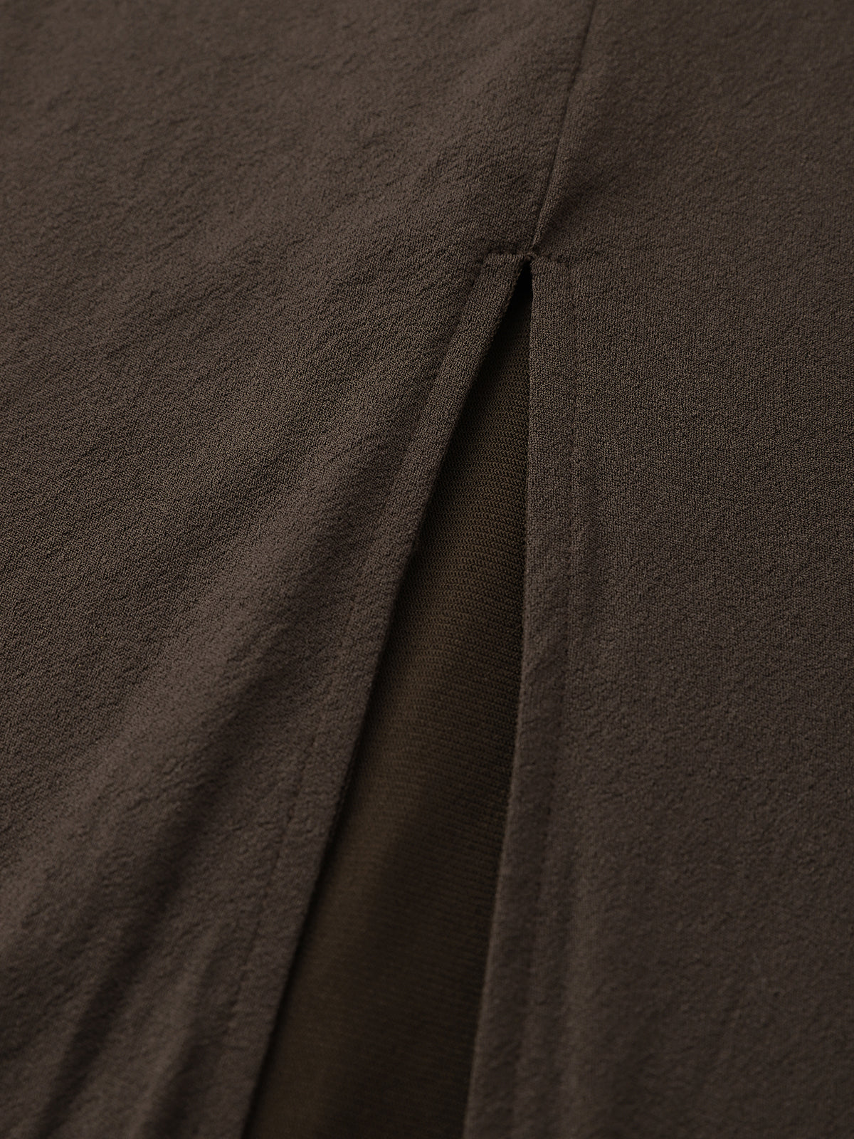 Held Gaze V-Neck Dress – Dark Cocoa