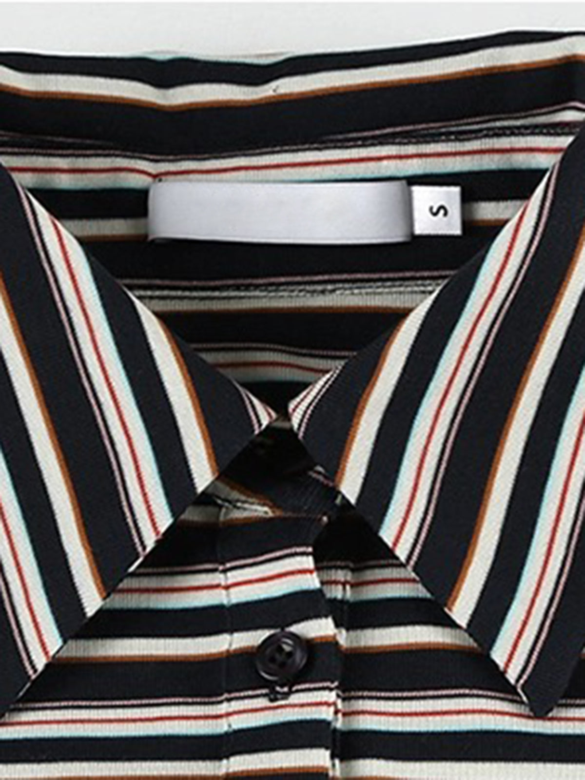 Brick Lane Skimming Stripe Cut Out Long Sleeve - Black