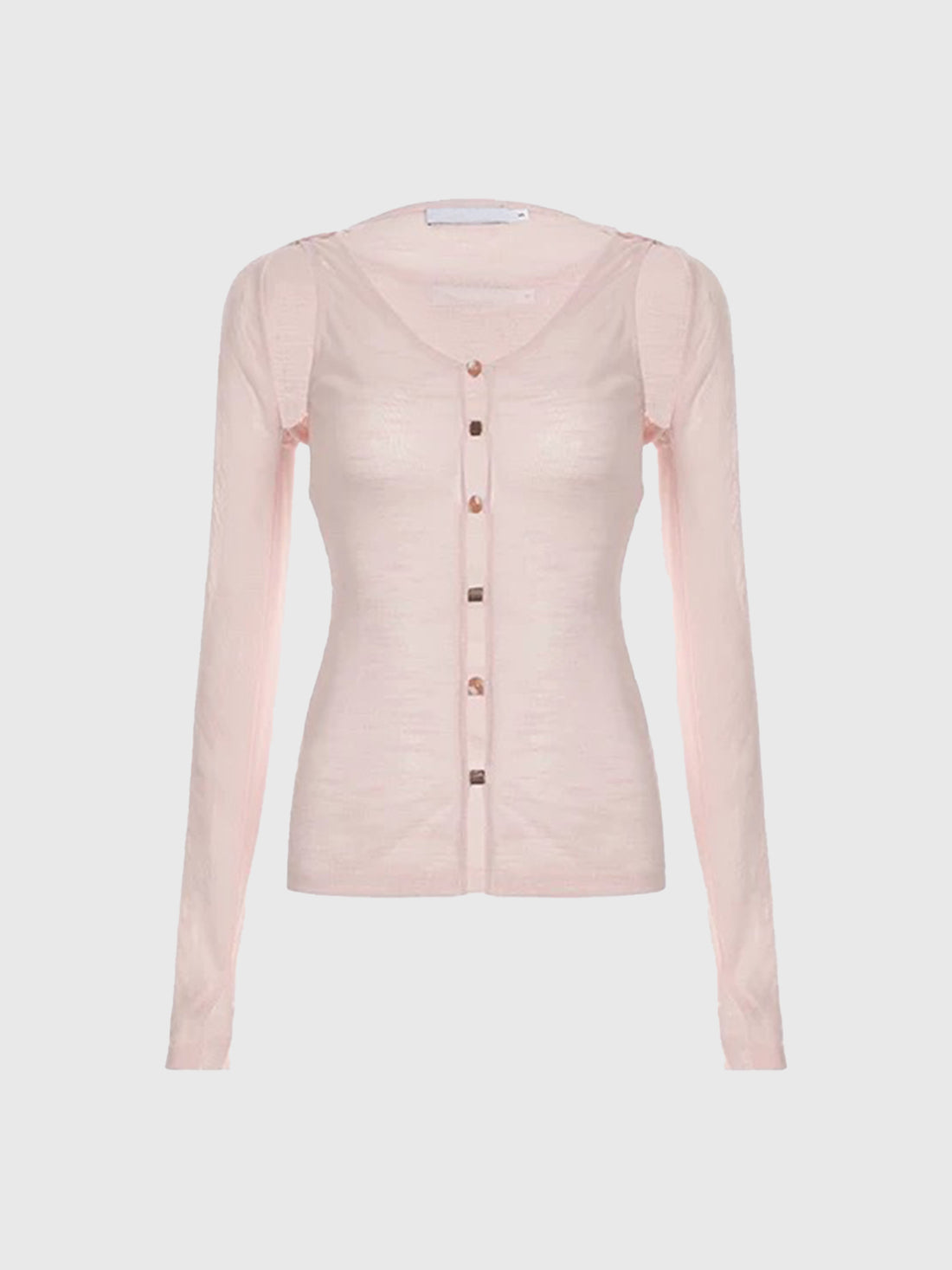 Dolled Office Skimming Cut Out Knit Cardigan - Pink