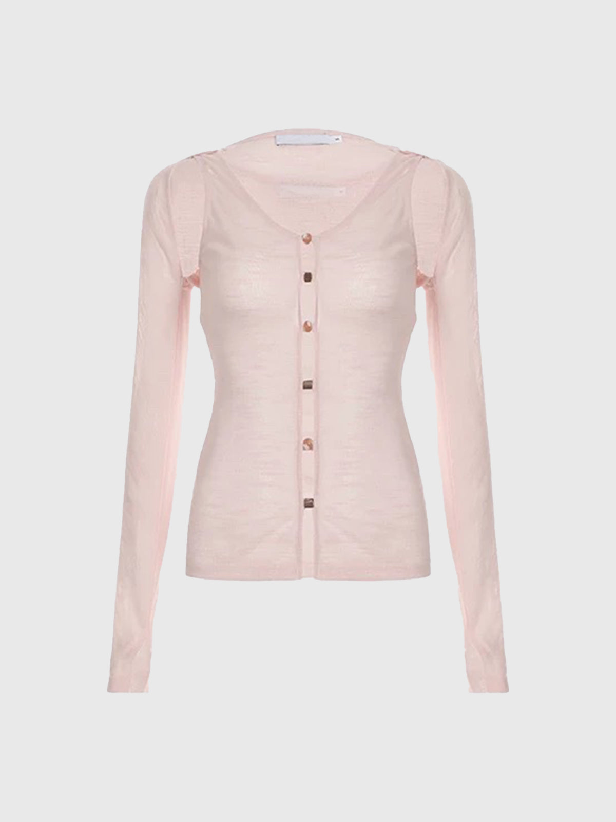 Dolled Office Skimming Cut Out Knit Cardigan - Pink