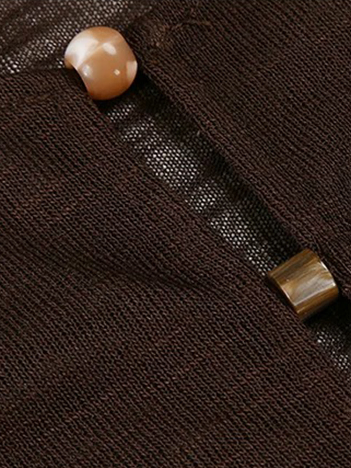 Dolled Office Skimming Cut Out Knit Cardigan - Coffee