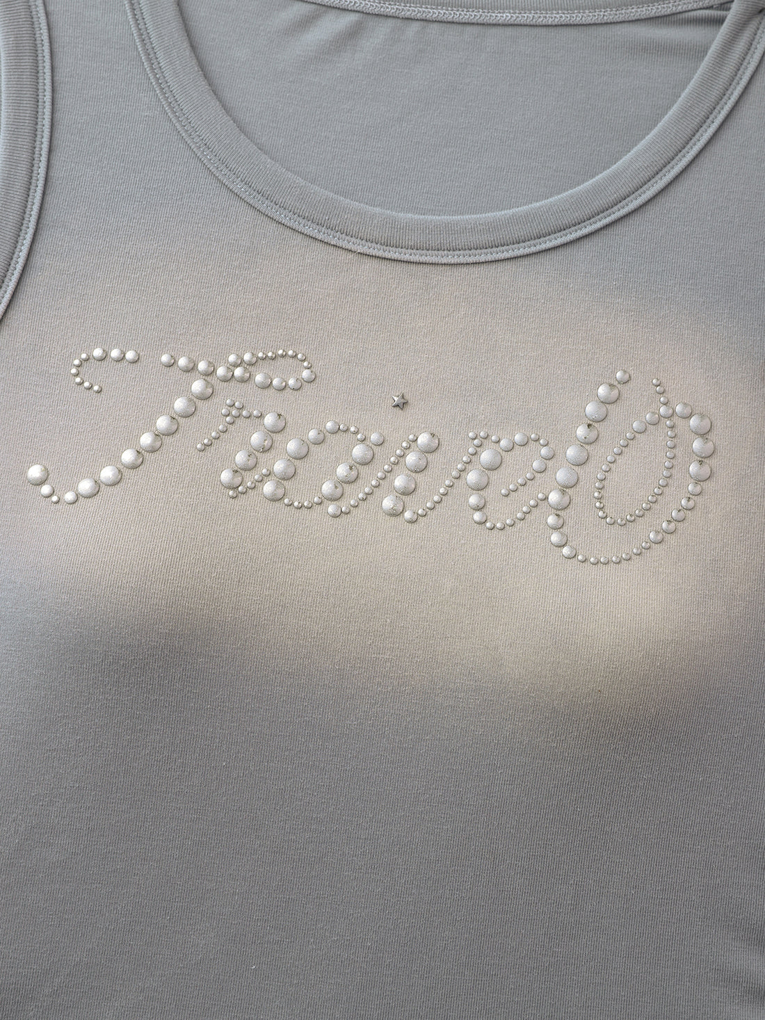 Tilted Shine Asymmetric Top – Stone Grey