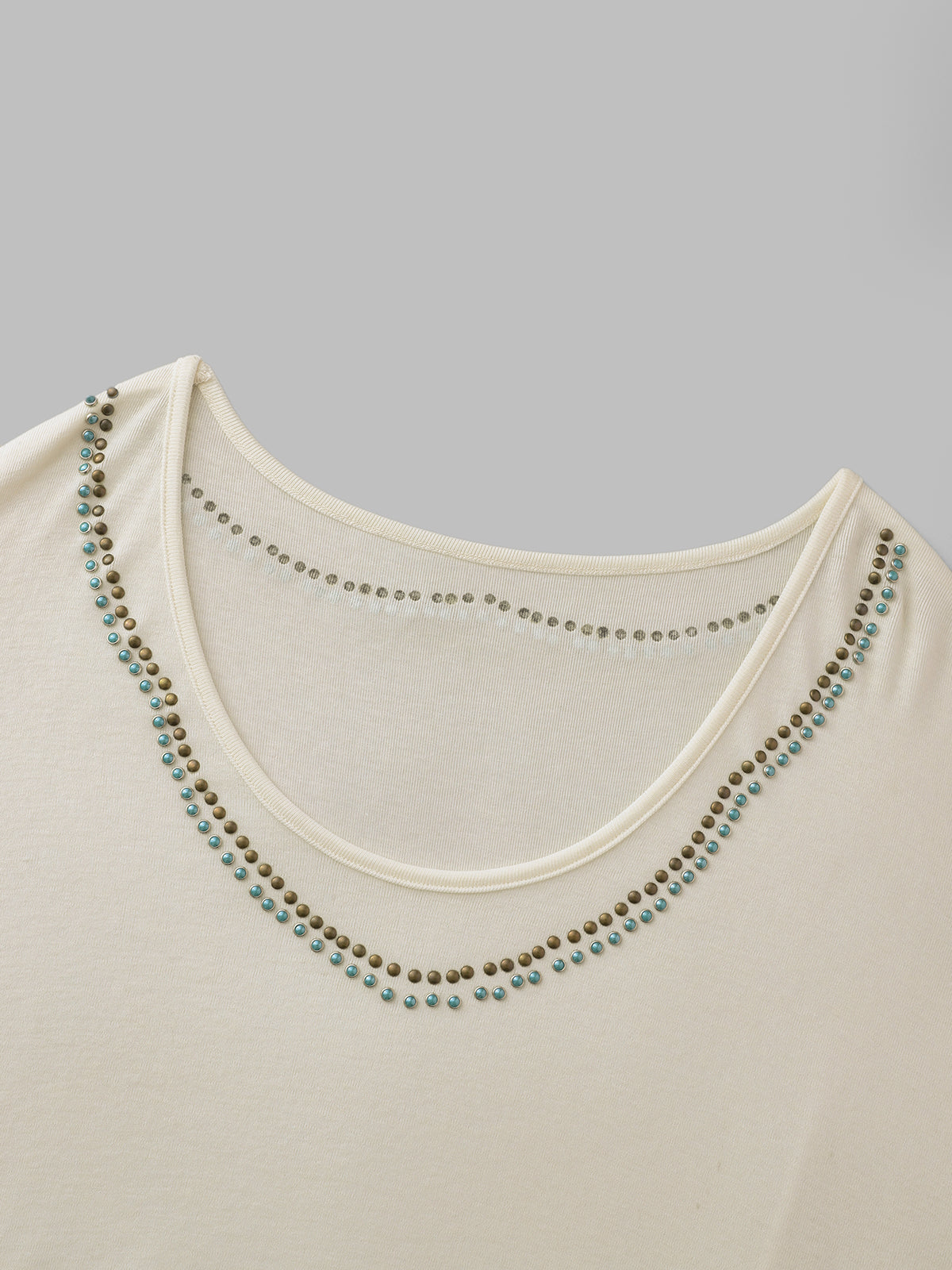 Open Secret Rhinestone Top – Vanilla Cream