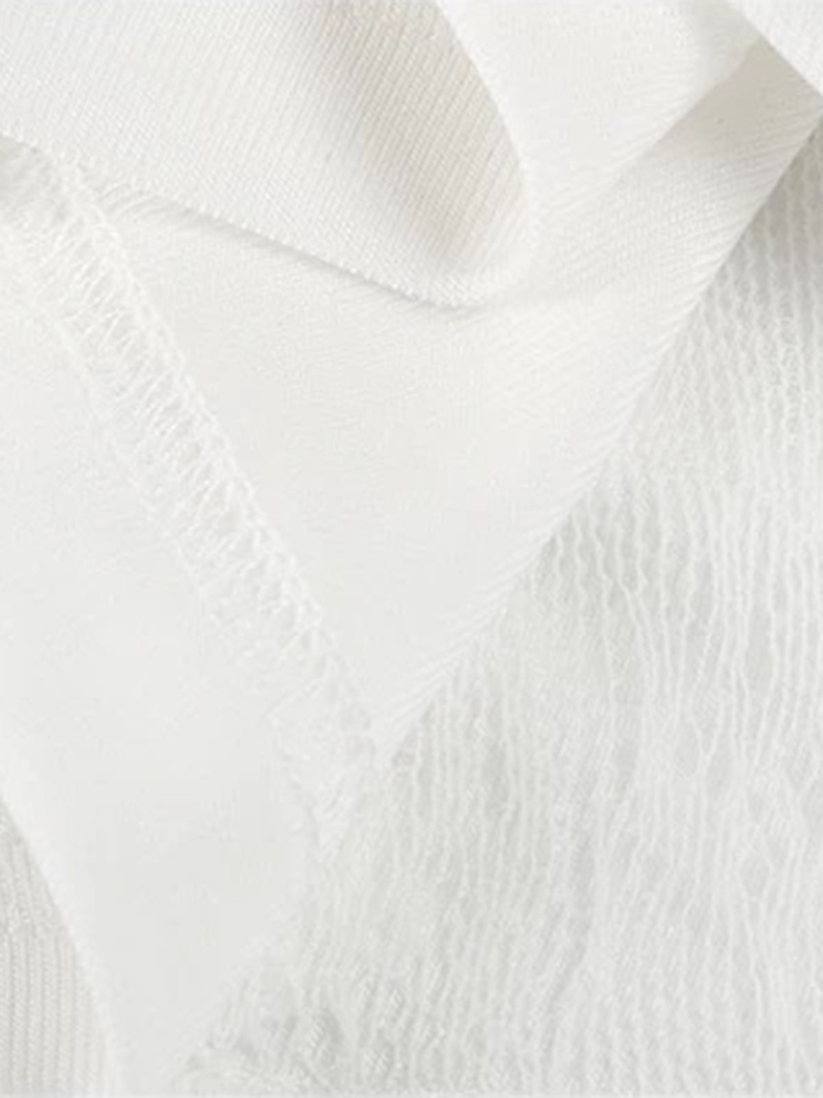Lace Court Layered-look Lace Cut Out Halter - White