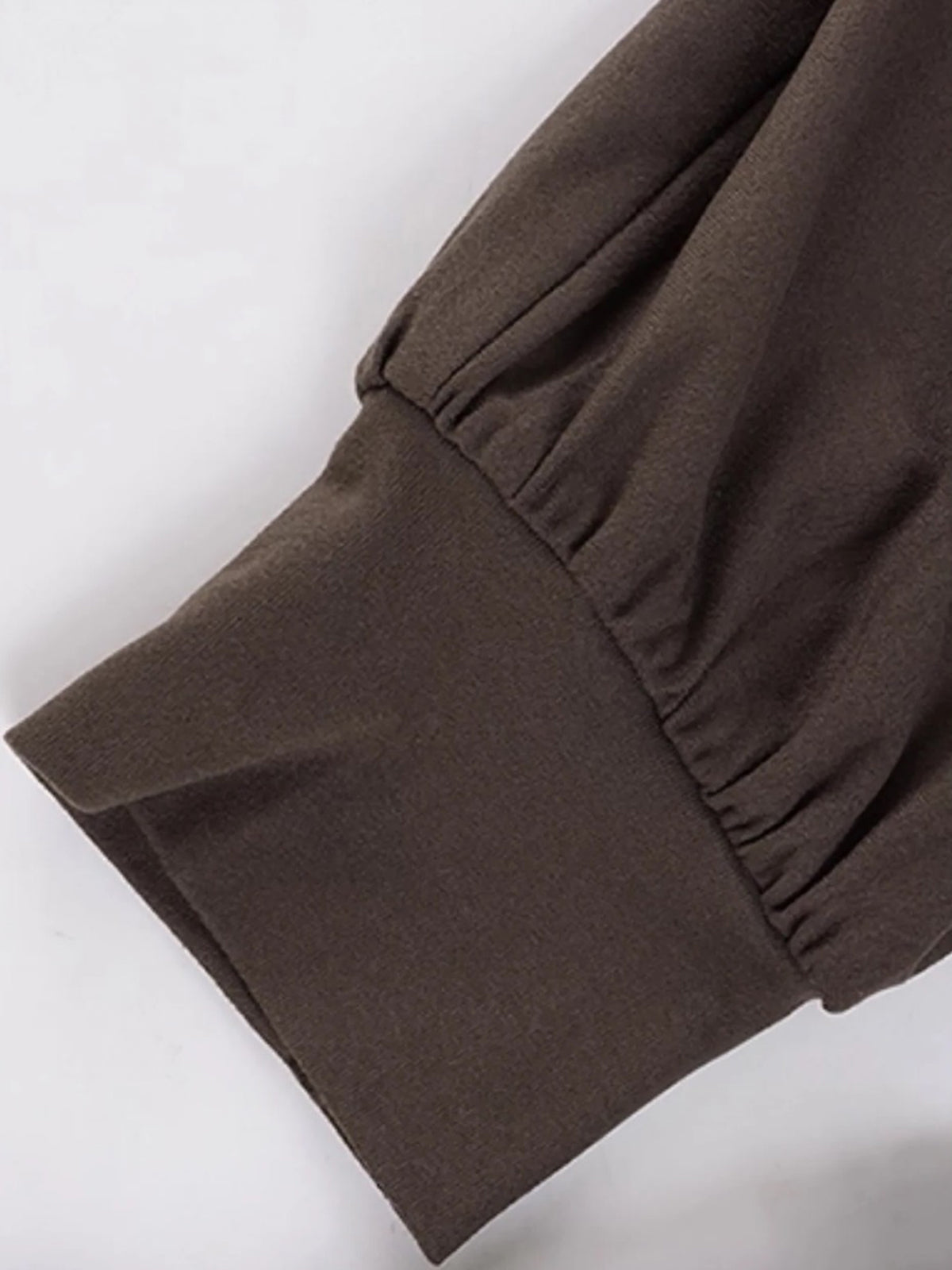 Brick Lane Asymmetric One Shoulder Long Sleeve - Coffee