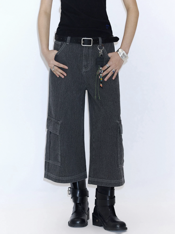 Dolled Office Wide-leg Textured Stripe Flared Pants - Black