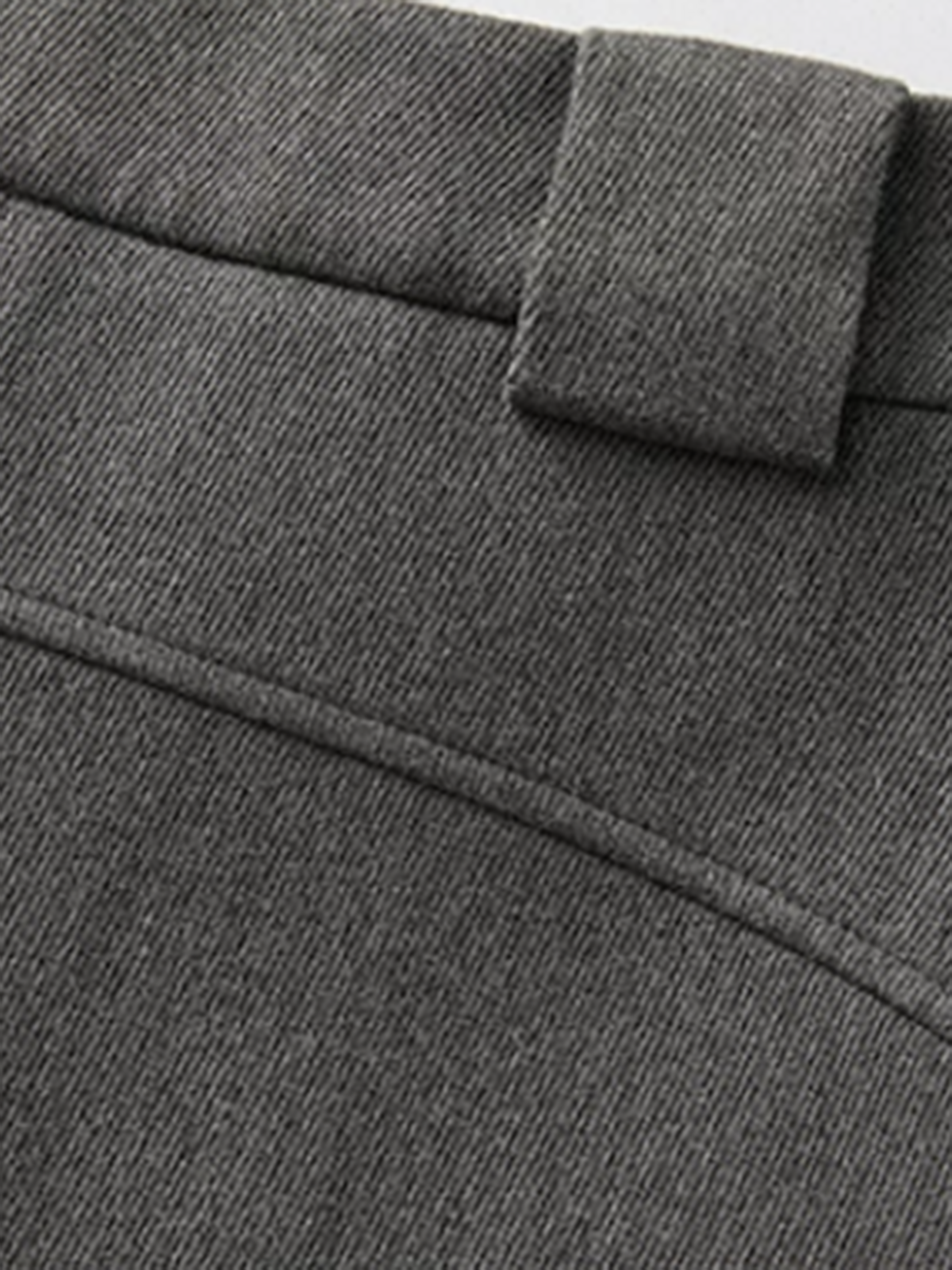 Dolled Office Wide-leg Textured Vertical Stripe Trousers - Charcoal