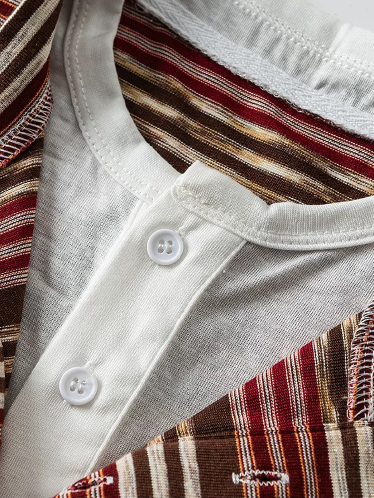 Co-ed Dorm Layered-Look Striped Sweatshirt - Red