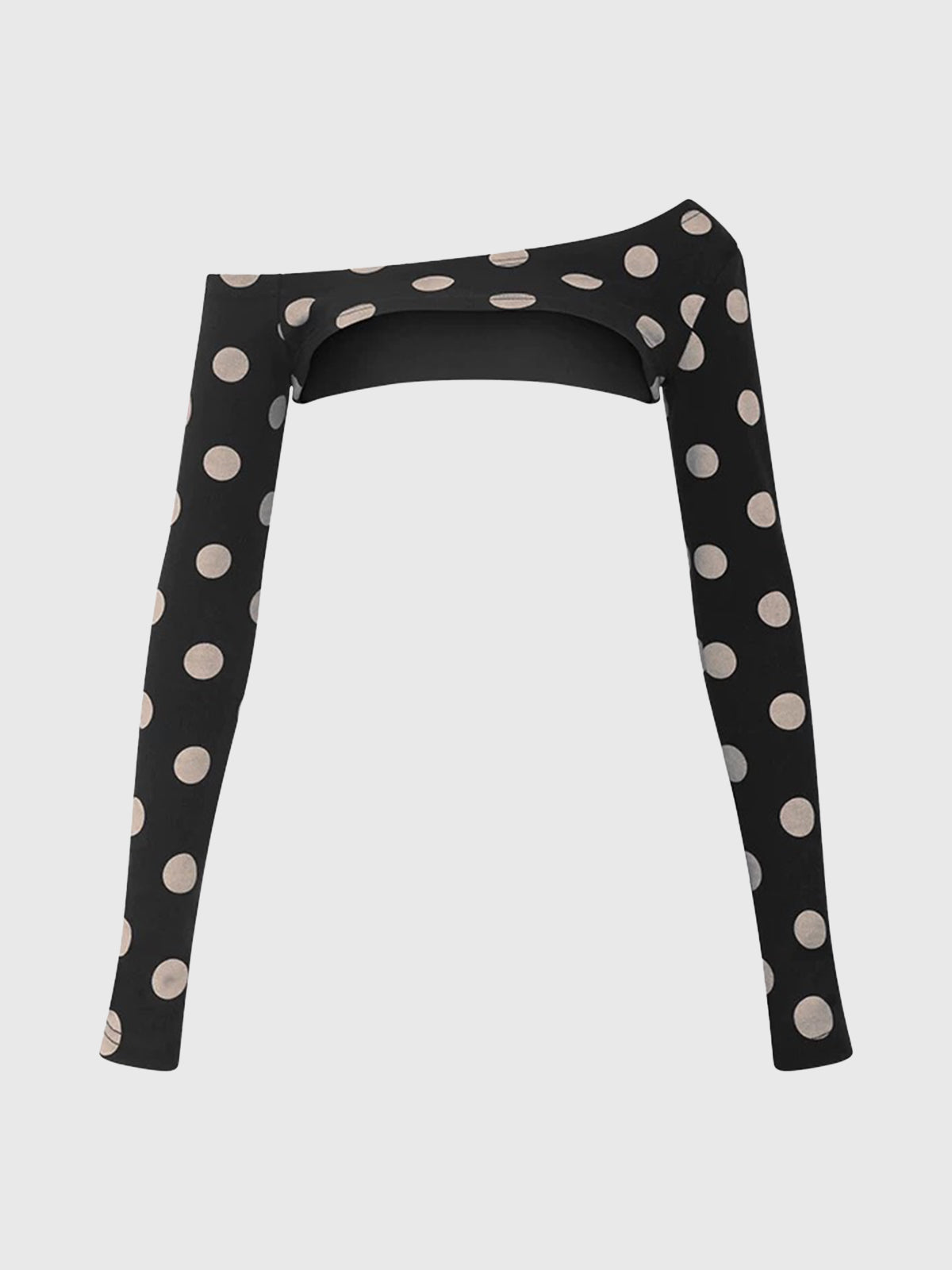 Brick Lane Skimming Dot Cat Graphic Asymmetric Top - Black