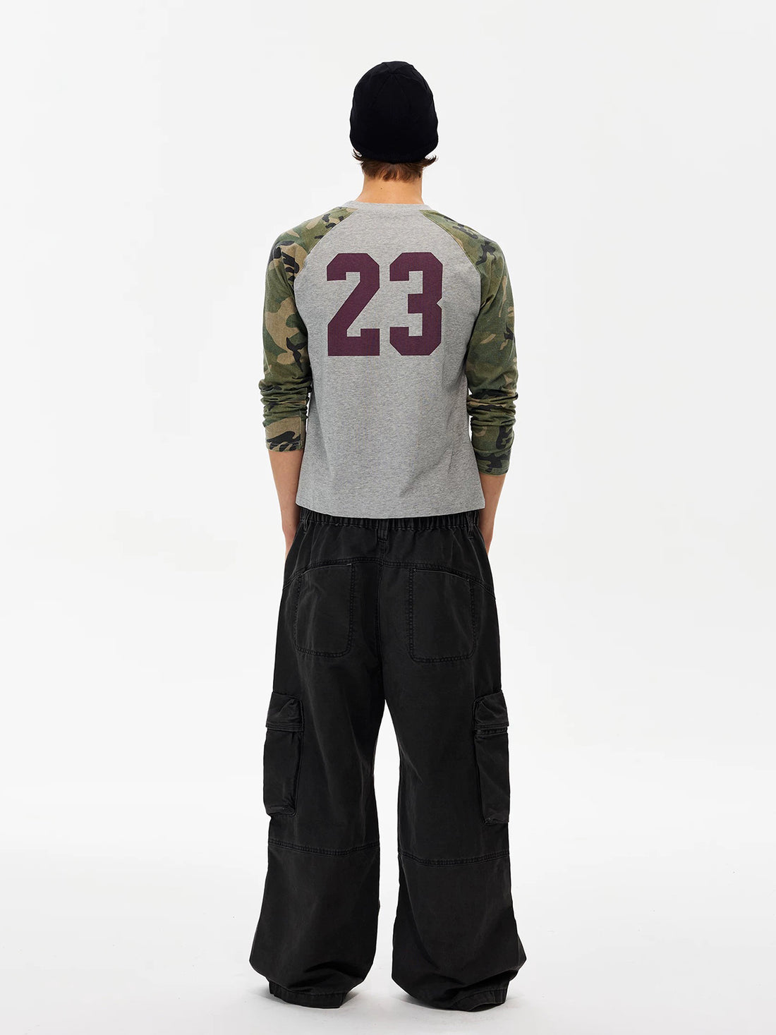 Co-ed Dorm Baggy Camouflage Graphic Crewneck Sweatshirt - Green