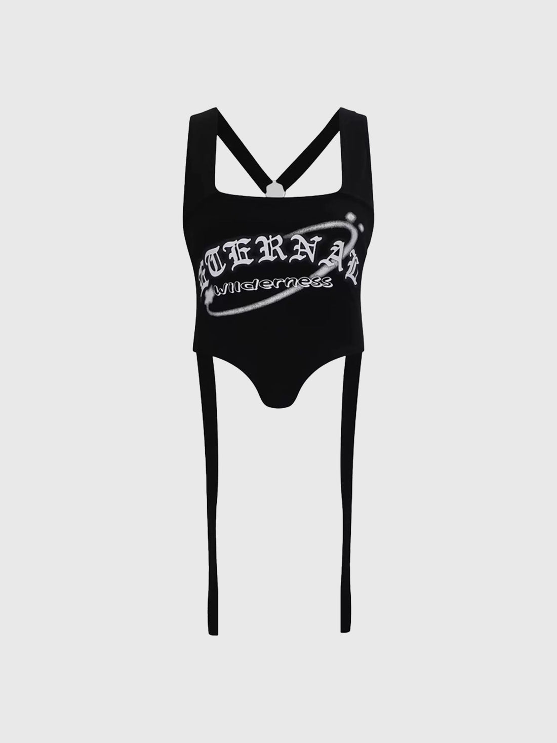 Brick Lane Skimming Skull Print Top - Black