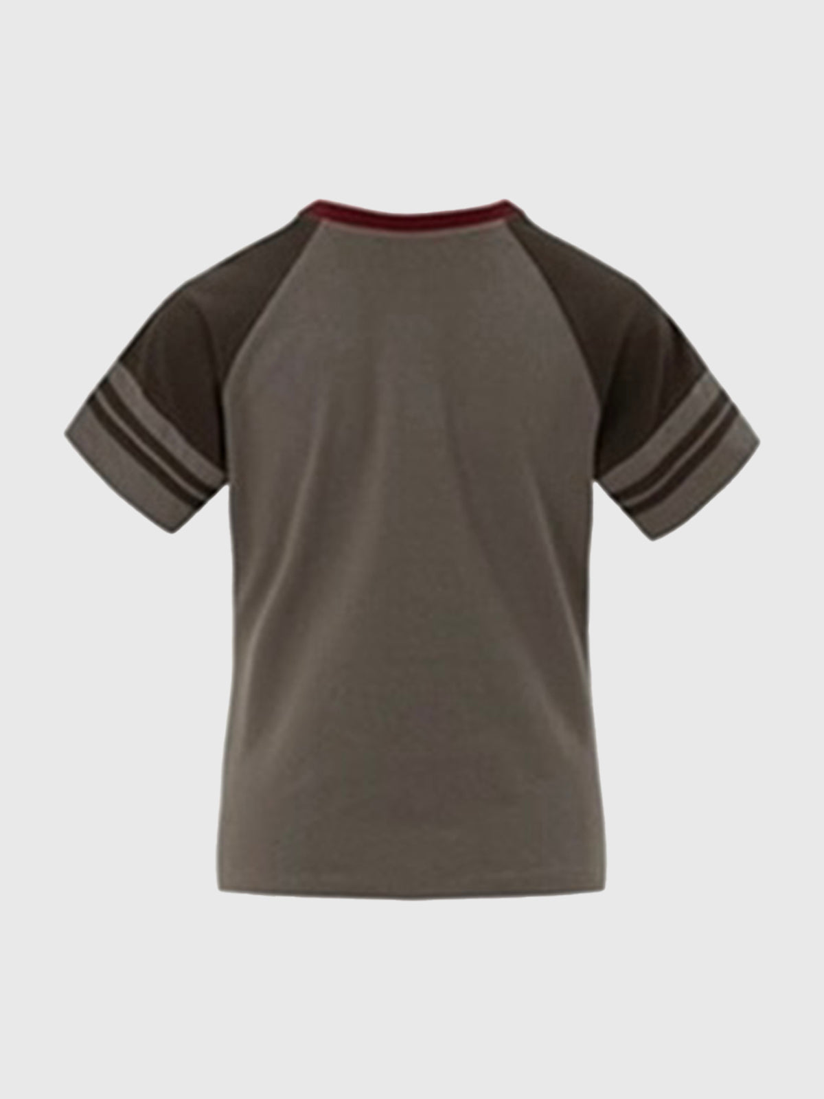American Club Skimming Contrast Color Number Print Jersey - Coffee