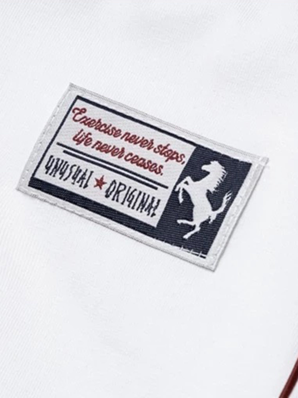 American Club Skimming Contrast Color Number Print Jersey - White