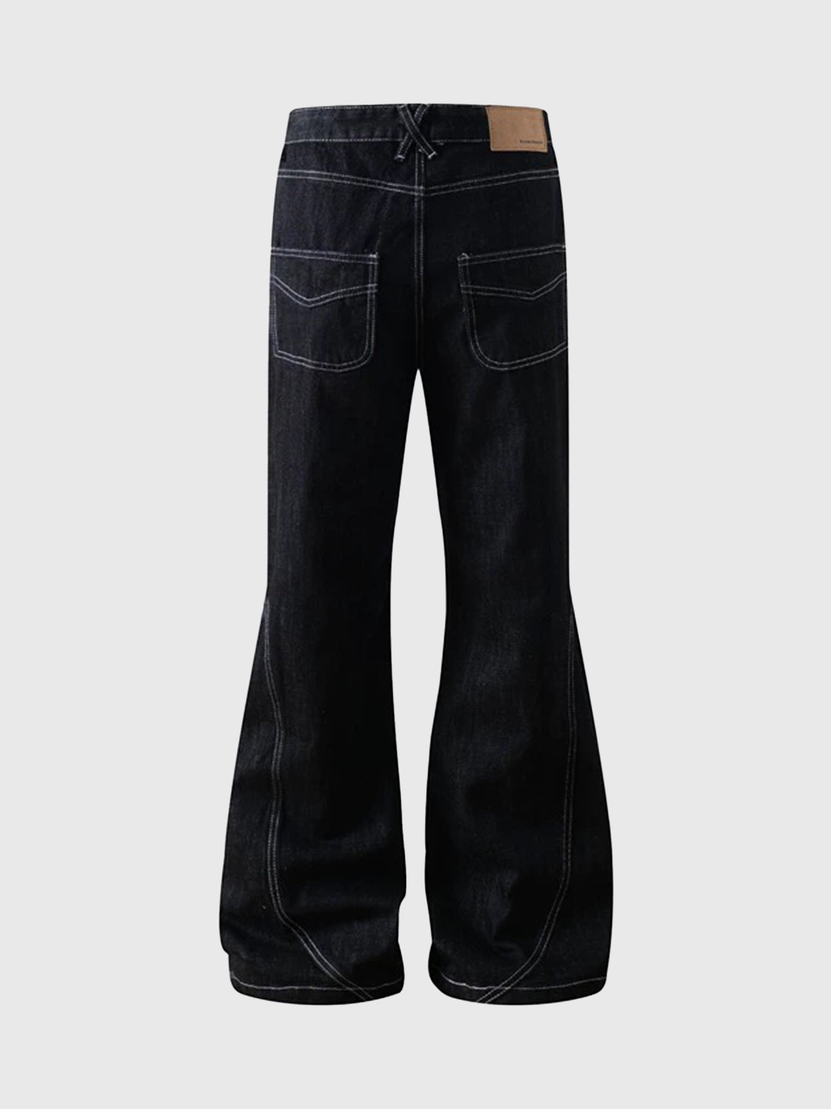 Brick Lane Flared Graphic Print Relaxed Pants - Black