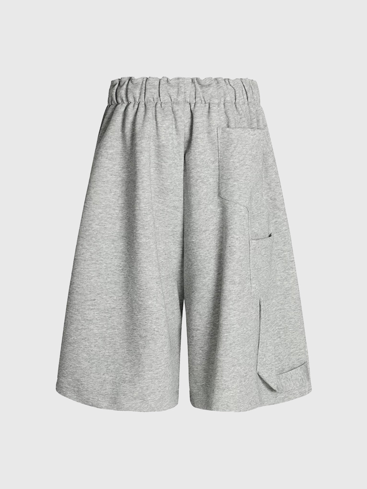 Co-ed Dorm Wide-leg Drawstring Relaxed Shorts - Grey