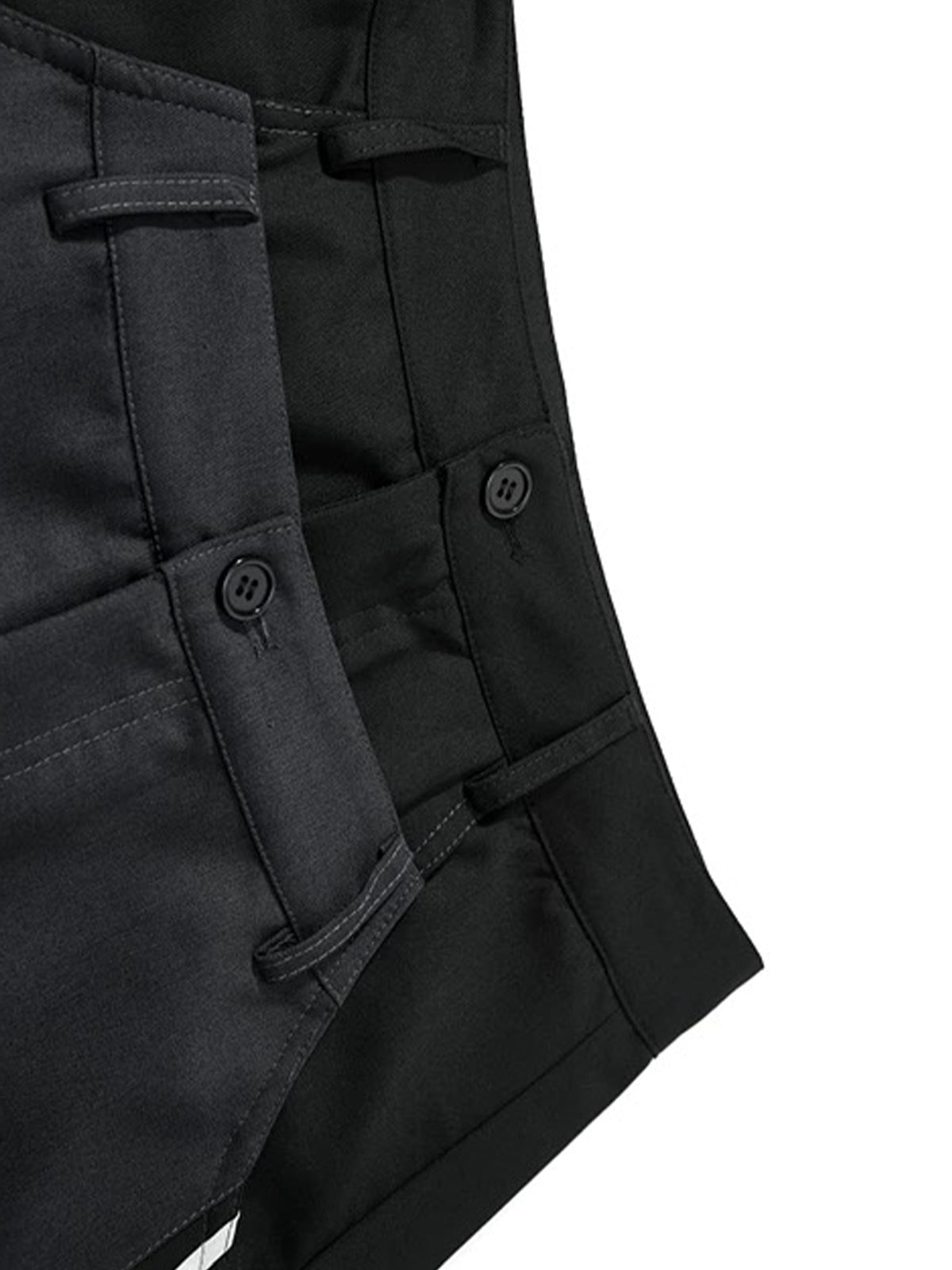 Brick Lane Curved Cut Side Stripe Utility Pants - Black