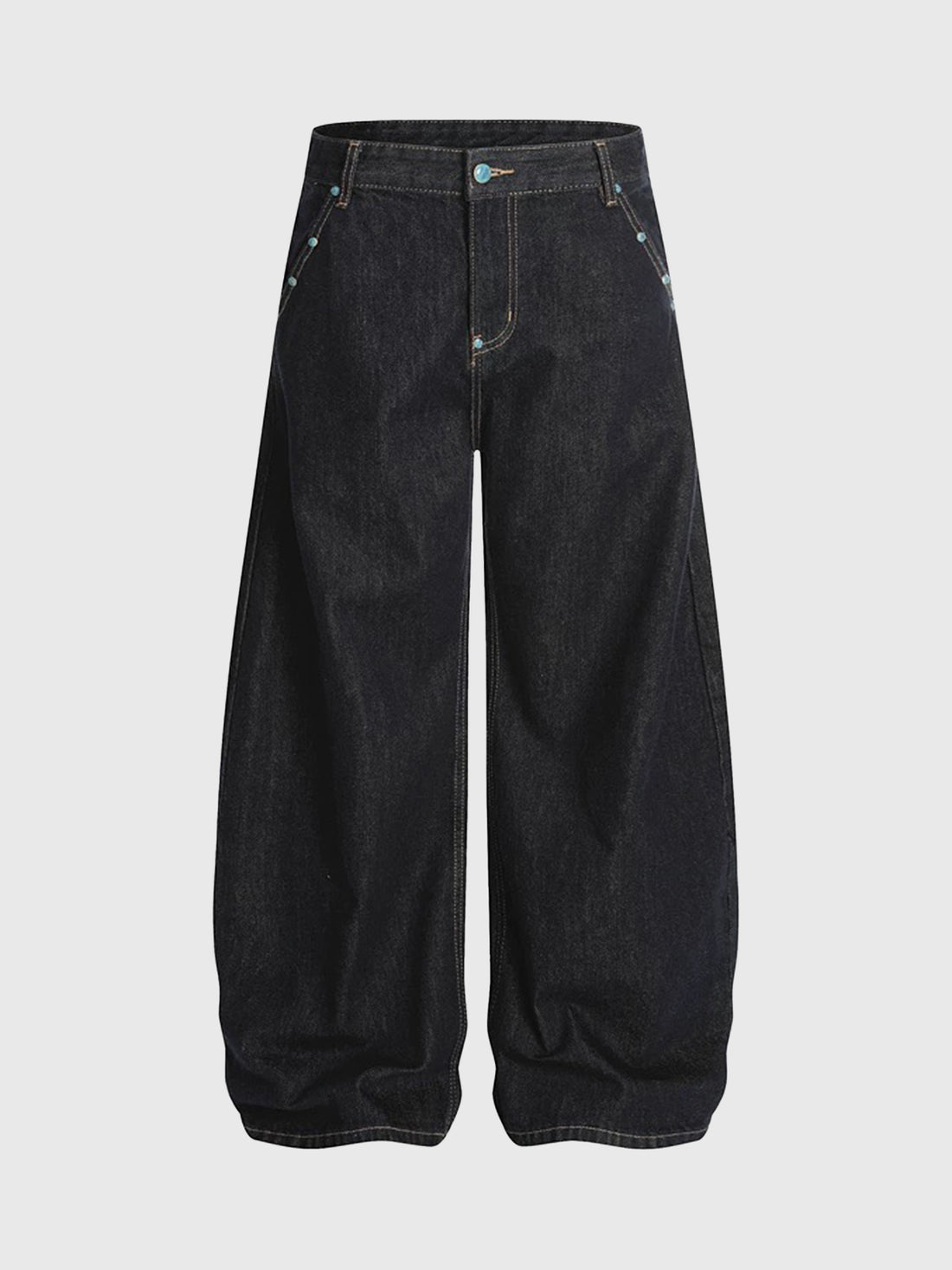 Brick Lane Curved Cut Side Stripe Utility Pants - Dark Grey