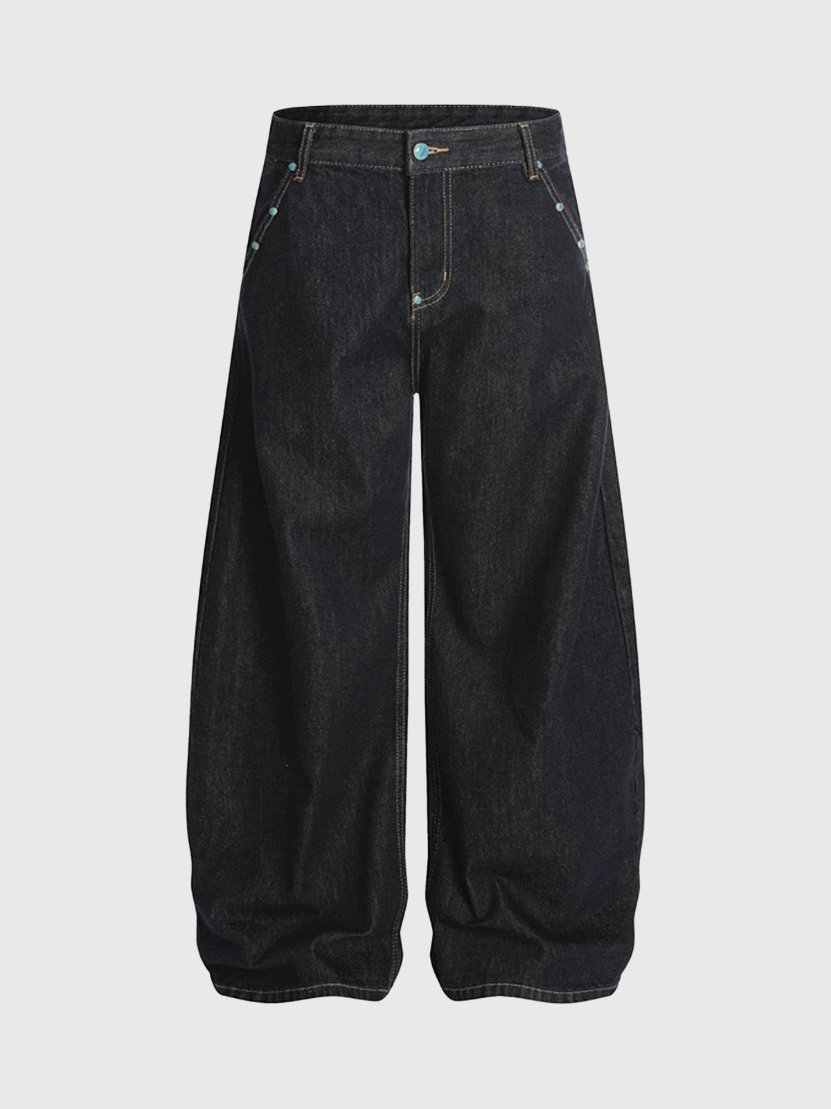 Brick Lane Curved Cut Side Stripe Utility Pants - Dark Grey
