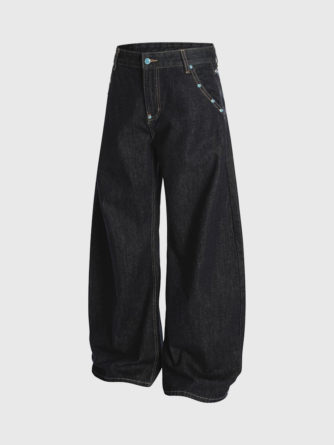 Brick Lane Curved Cut Side Stripe Utility Pants - Dark Grey