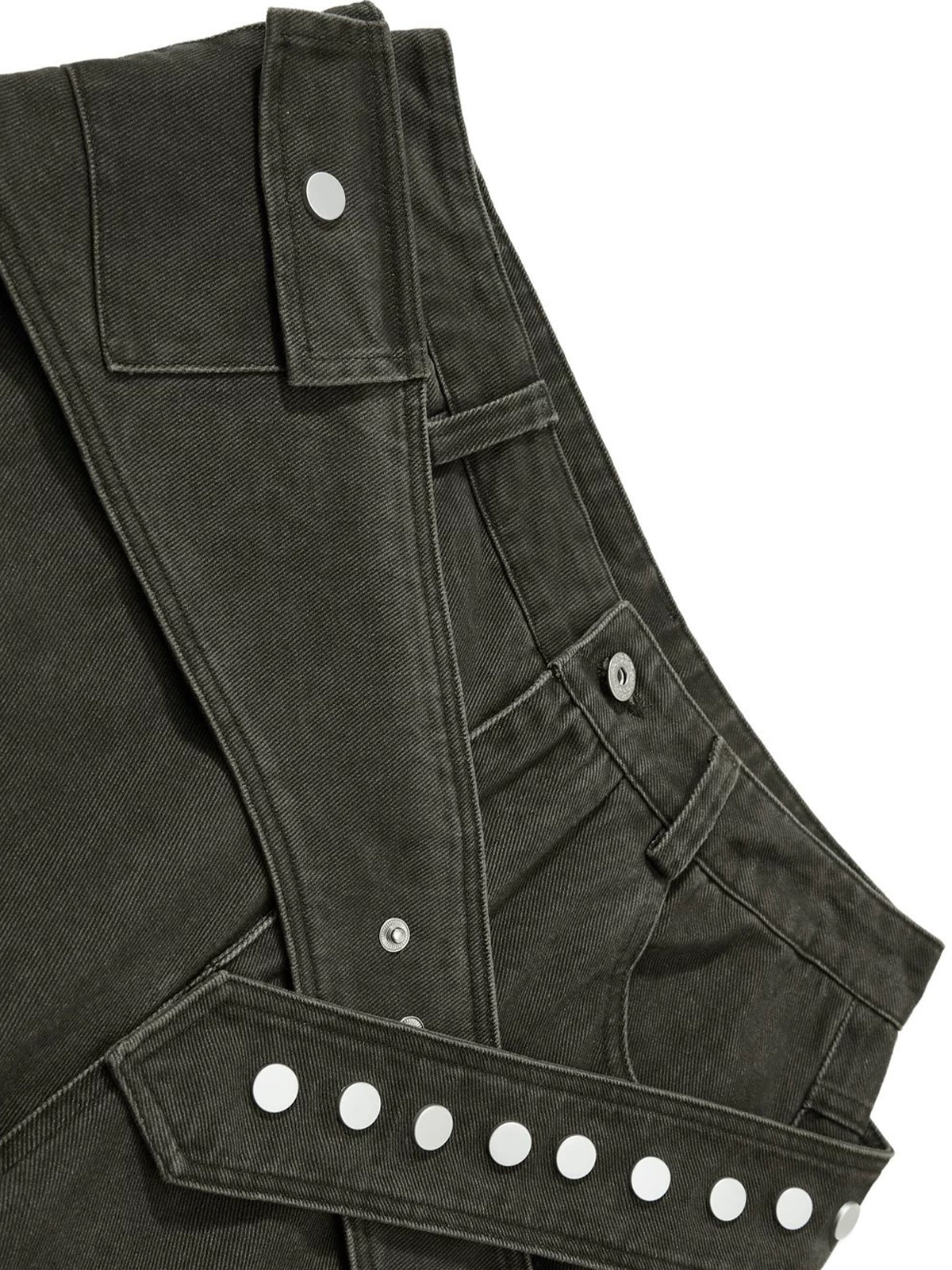 Brick Lane Wide-leg Folded Waistband Cargo Pants - Black