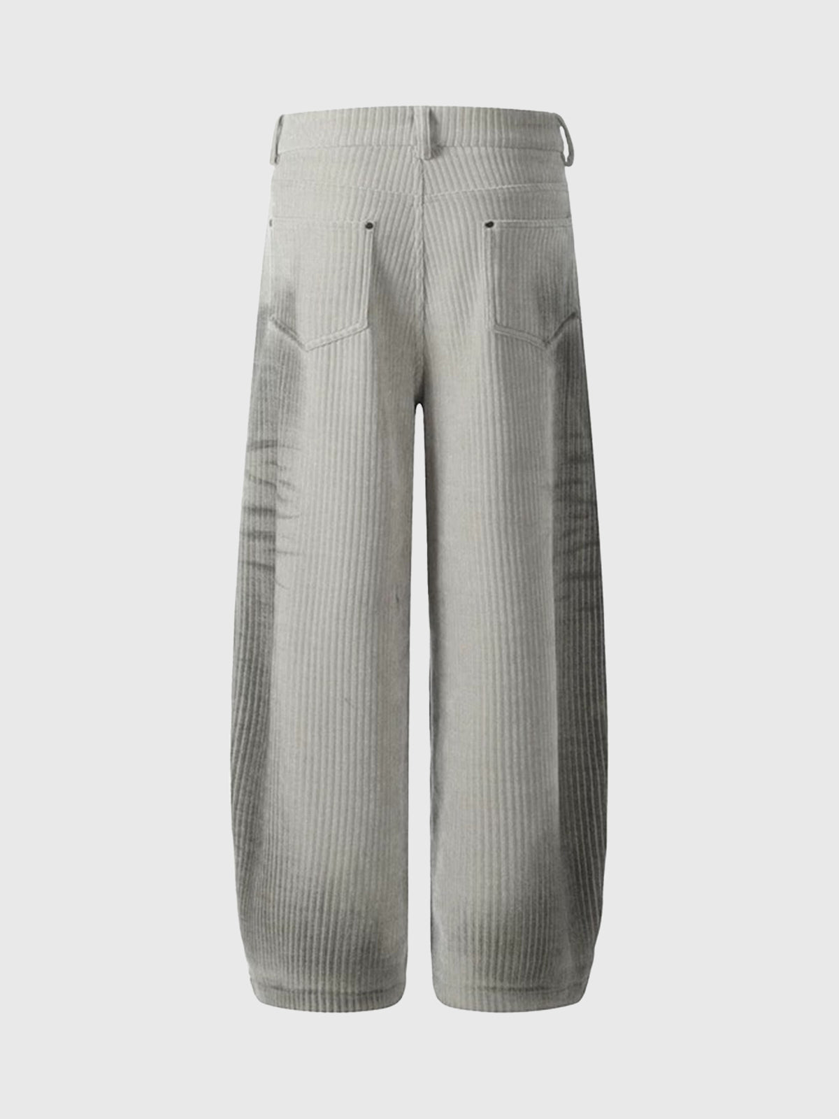 Brick Lane Curved Cut Distressed Washed Cargo Pants - Ash