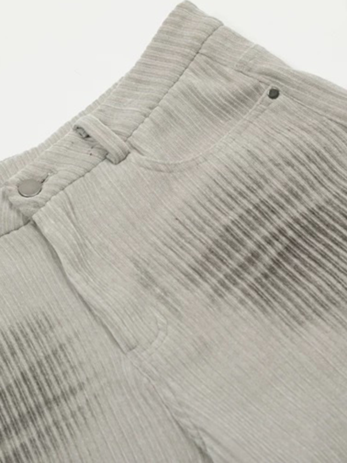 Brick Lane Curved Cut Distressed Washed Cargo Pants - Ash