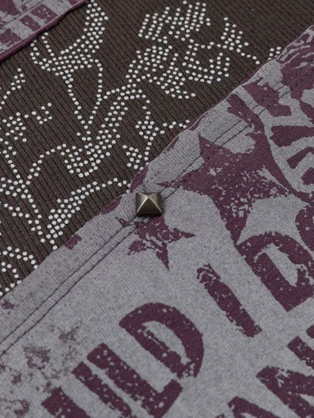 Brick Lane Baggy Graphic Crewneck Sweatshirt - Purple