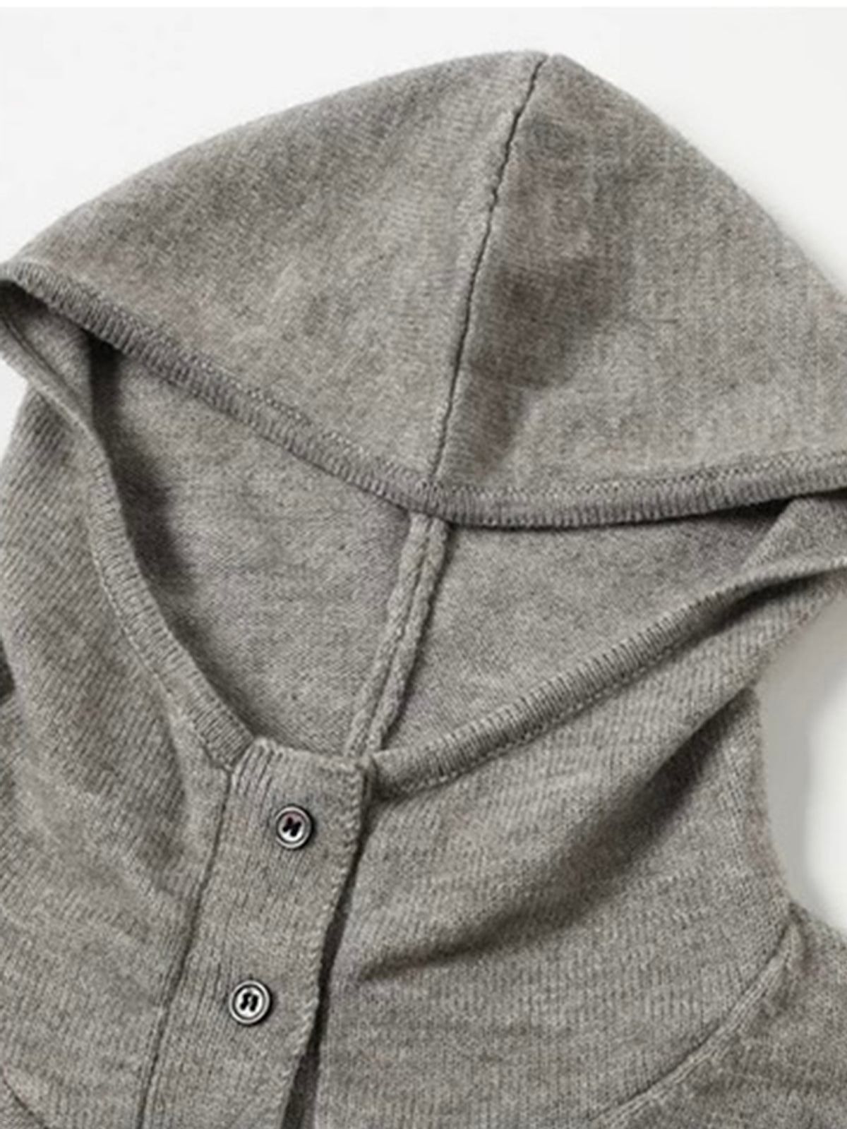 Co-ed Dorm Skimming Star Embroidery Zip-up Hoodie - Grey