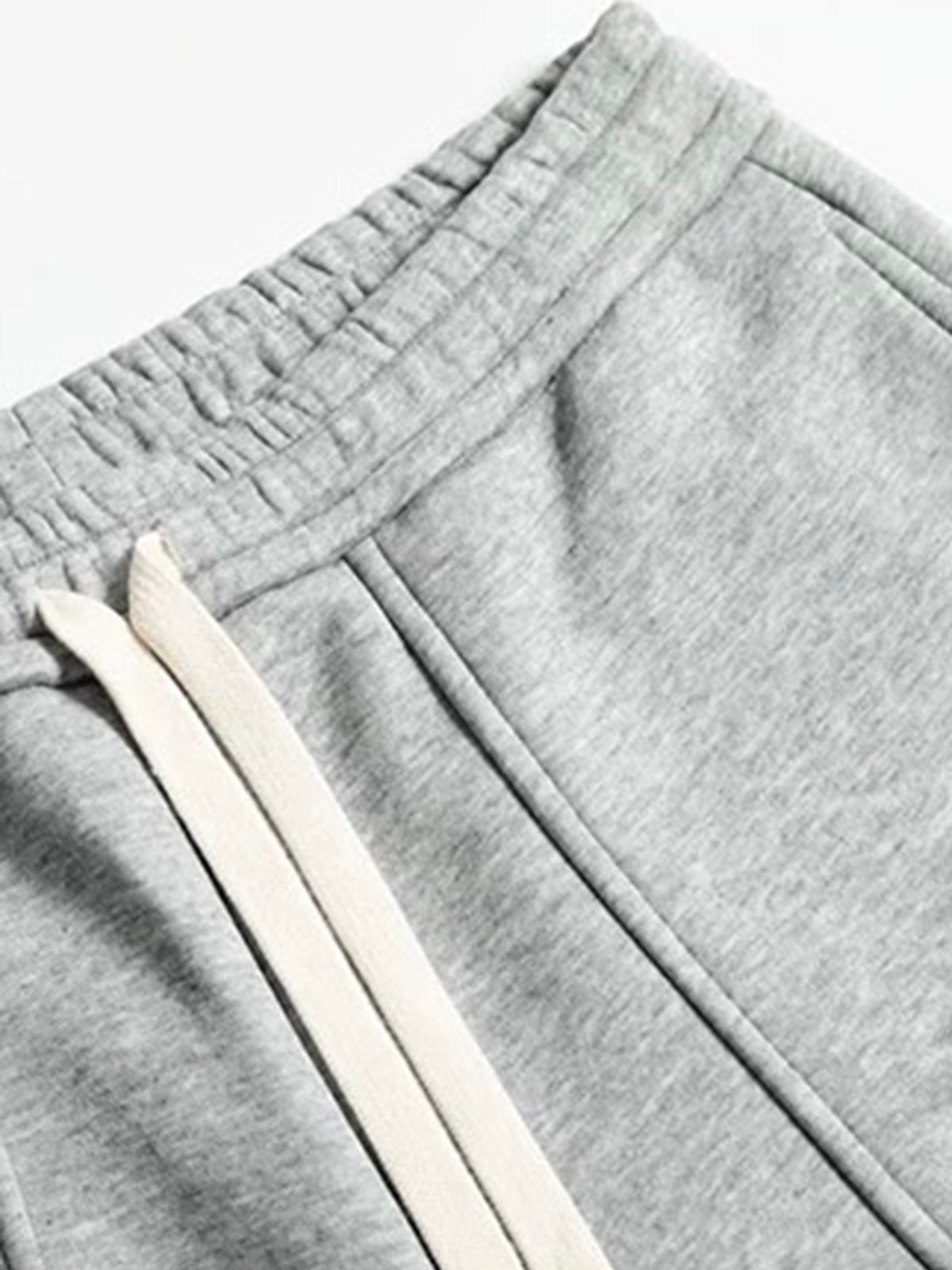 Co-ed Dorm Curved Cut Baggy Sweatpants - Grey