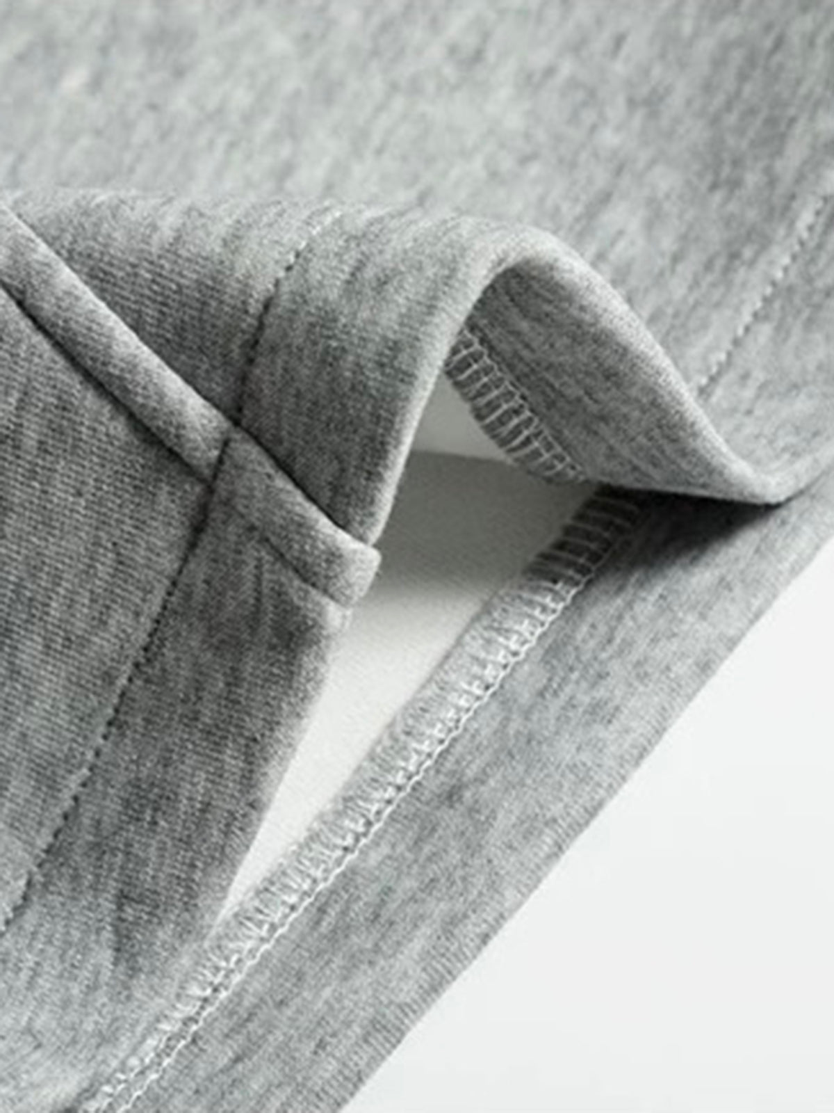 Co-ed Dorm Curved Cut Baggy Sweatpants - Grey