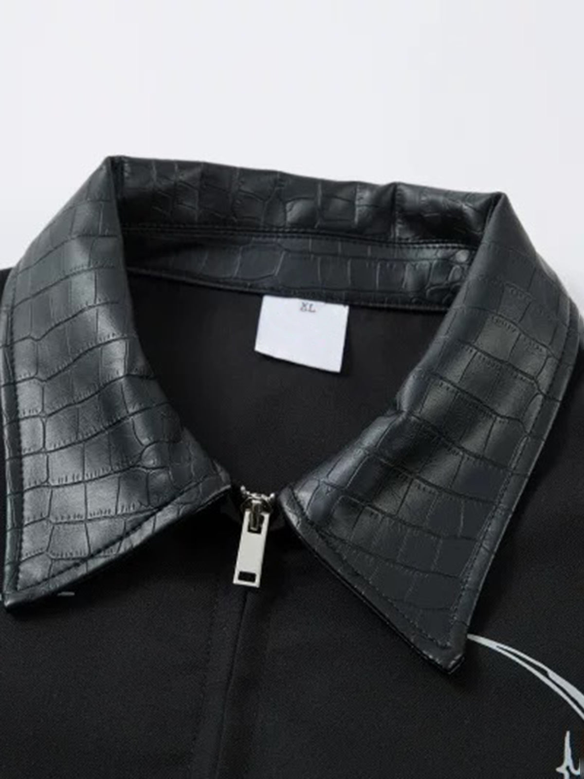 Co-ed Dorm Baggy Seamed Workwear Jacket - Black