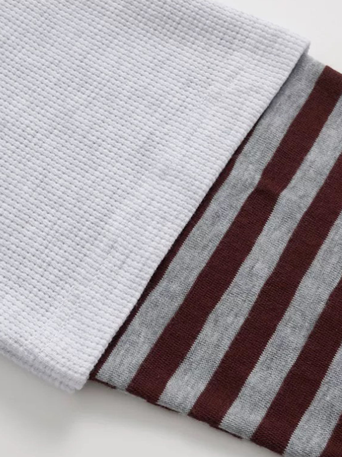 Co-ed Dorm Layered-look Stripe Graphic Print Shirt - White