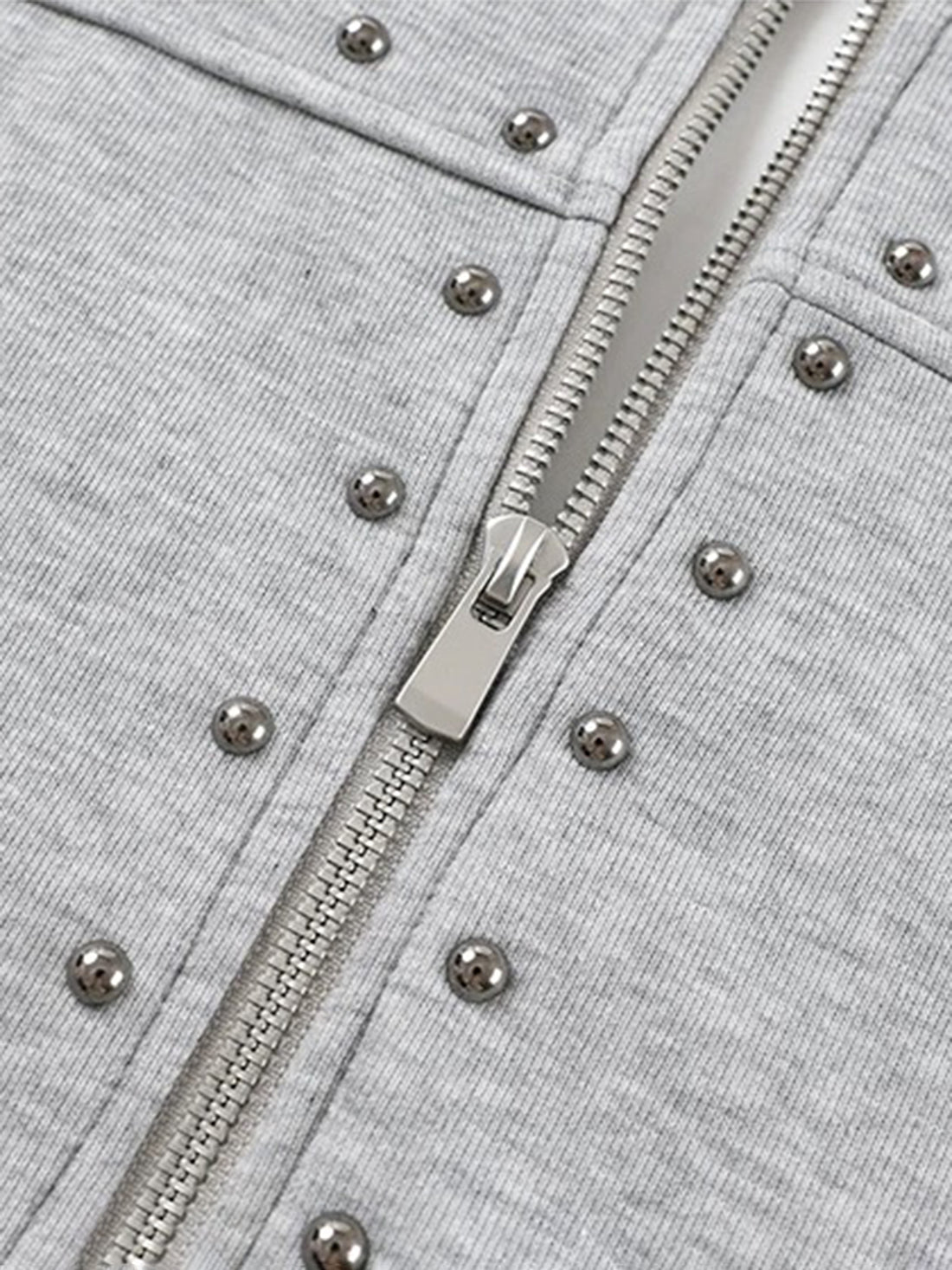 Co-ed Dorm Baggy Washed Zip-up Jacket - Grey