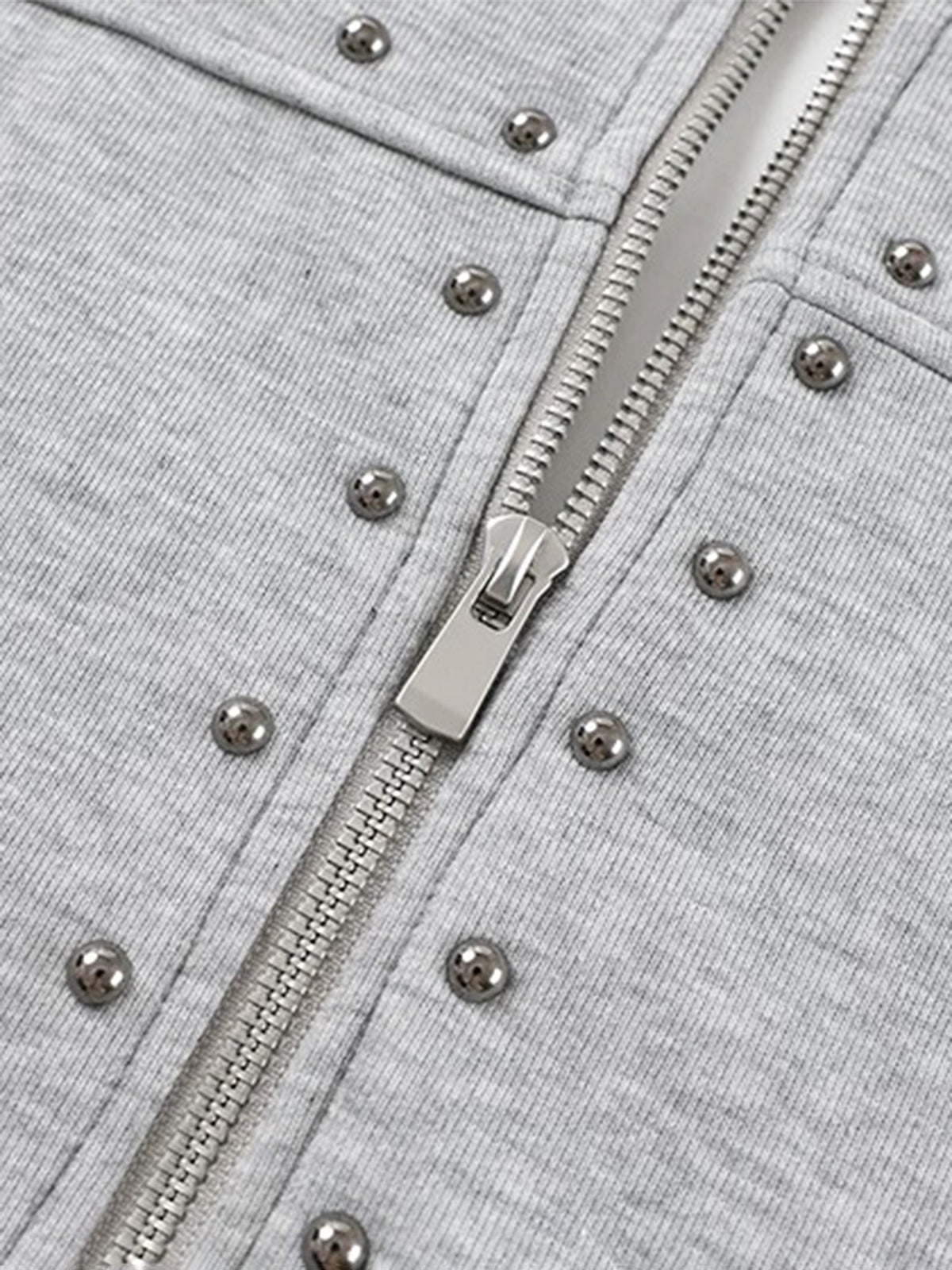 Co-ed Dorm Baggy Washed Zip-up Jacket - Grey