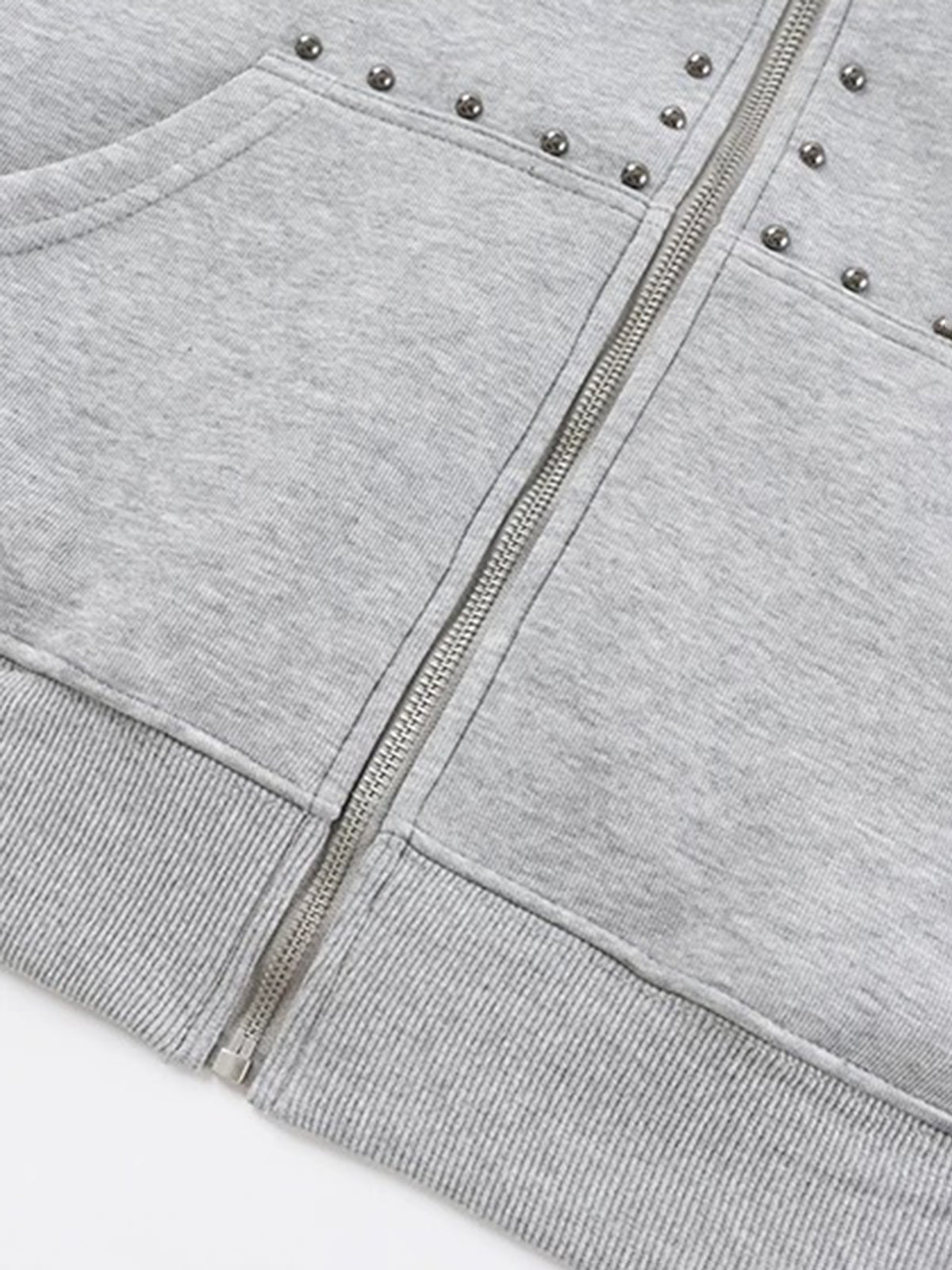Co-ed Dorm Baggy Washed Zip-up Jacket - Grey