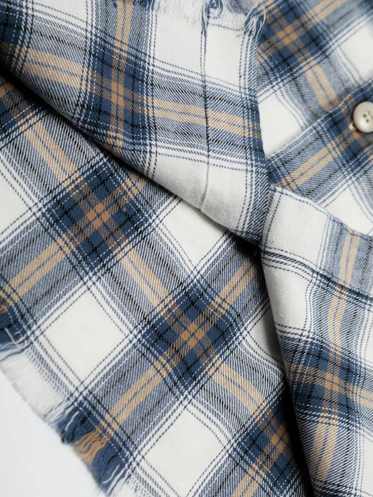 Brick Lane Baggy Vintage Check Plaid Shirt - Blue