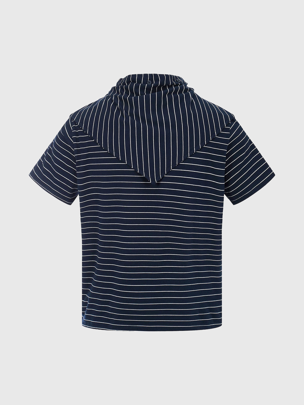 Brick Lane Baggy Fine Stripe Short Sleeve Top - Navy