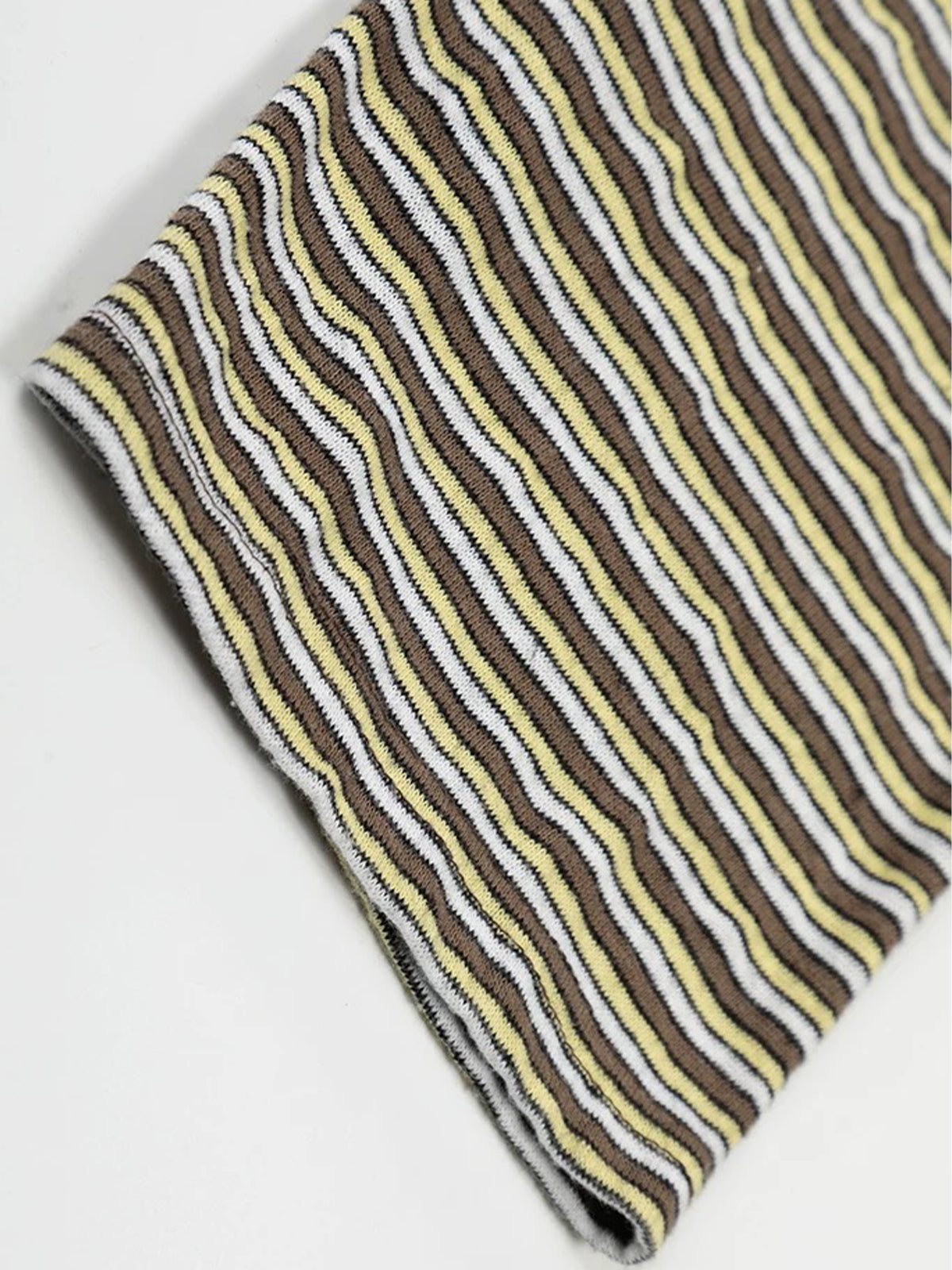 Brick Lane Layered-look Stripe Graphic Sweatshirt - Brown