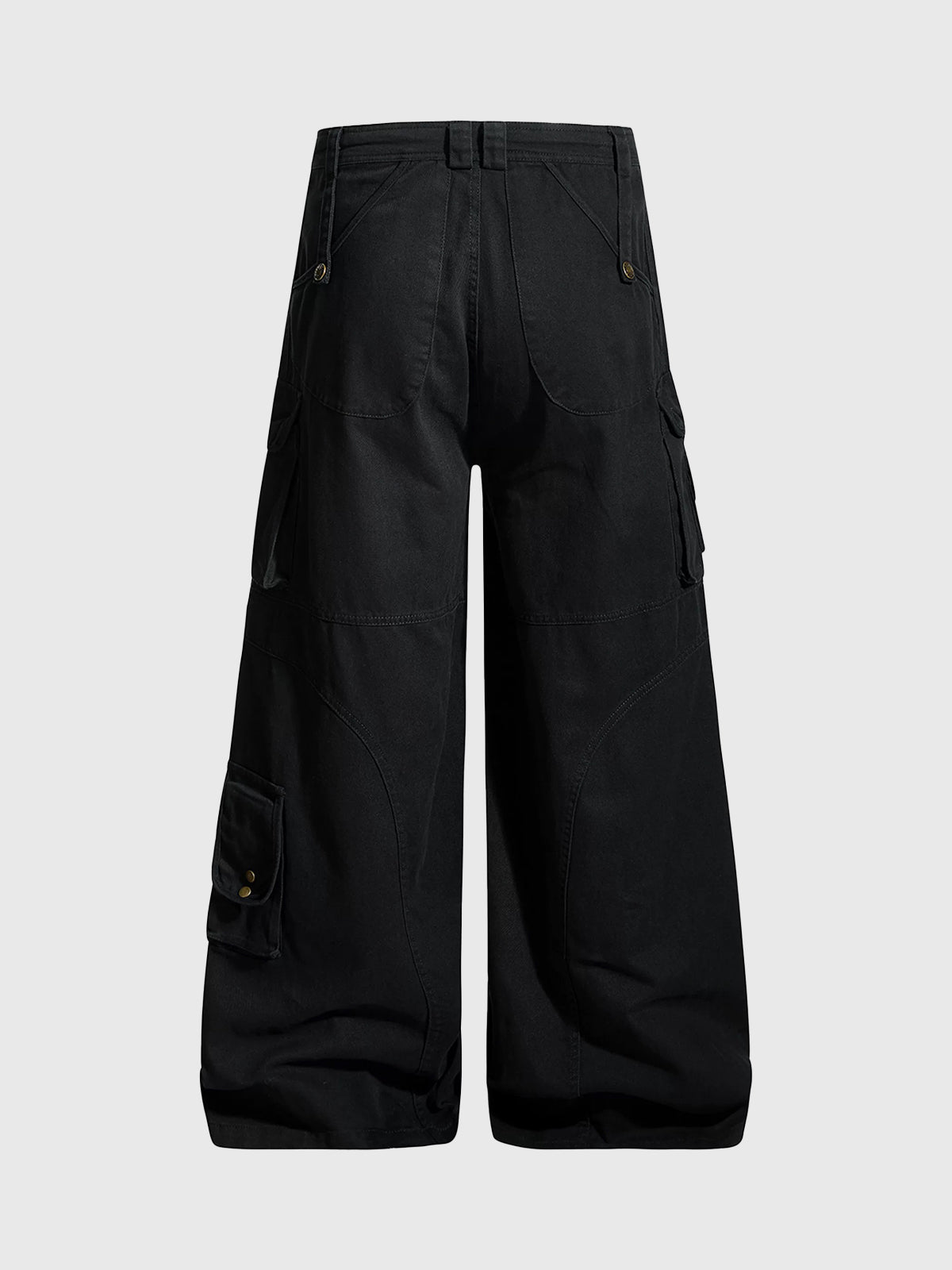 Brick Lane Wide-leg Multi-pocket Cargo Pants - Black