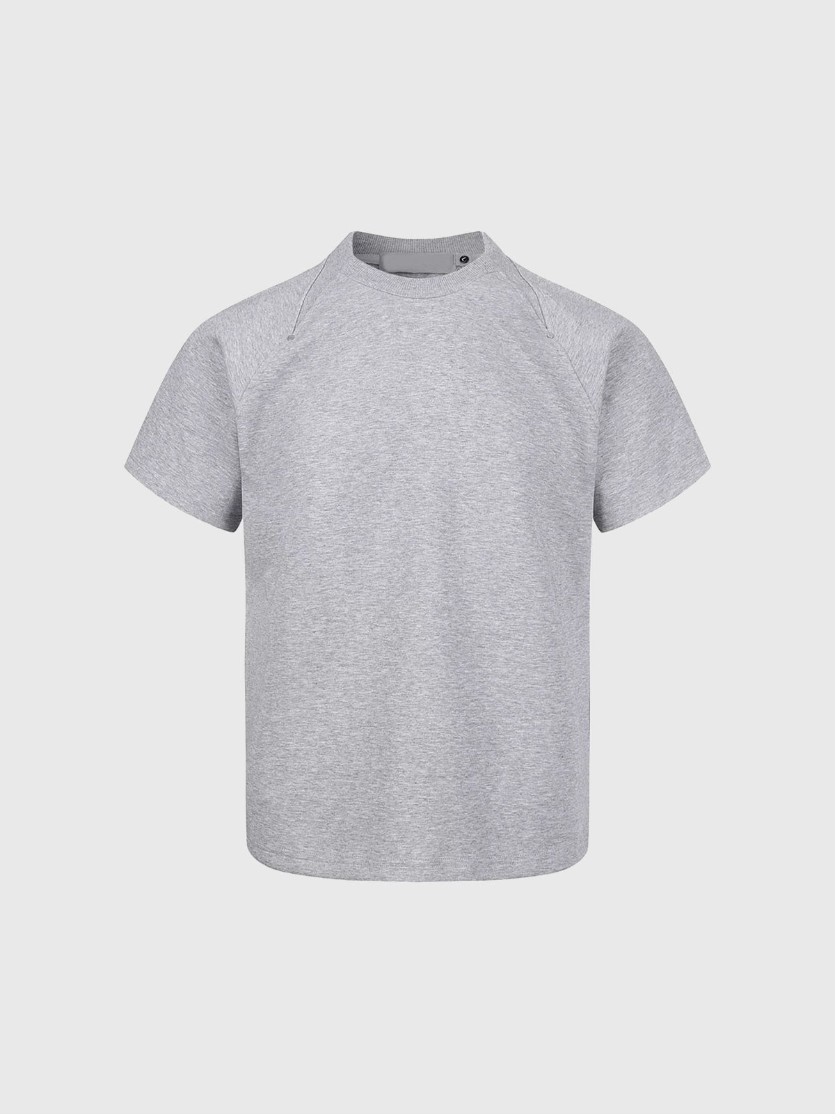 Co-ed Dorm Baggy Quarter-Zip Stand Collar Tee - Heather Grey