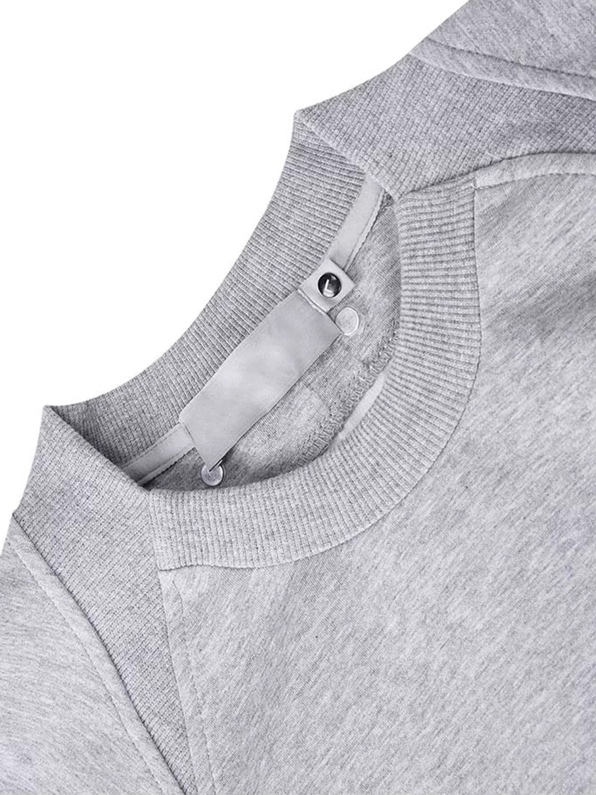 Co-ed Dorm Baggy Quarter-Zip Stand Collar Tee - Heather Grey