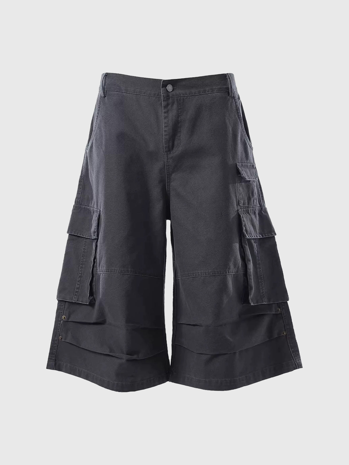 Co-ed Dorm Wide-leg Utility Cargo Shorts - Navy