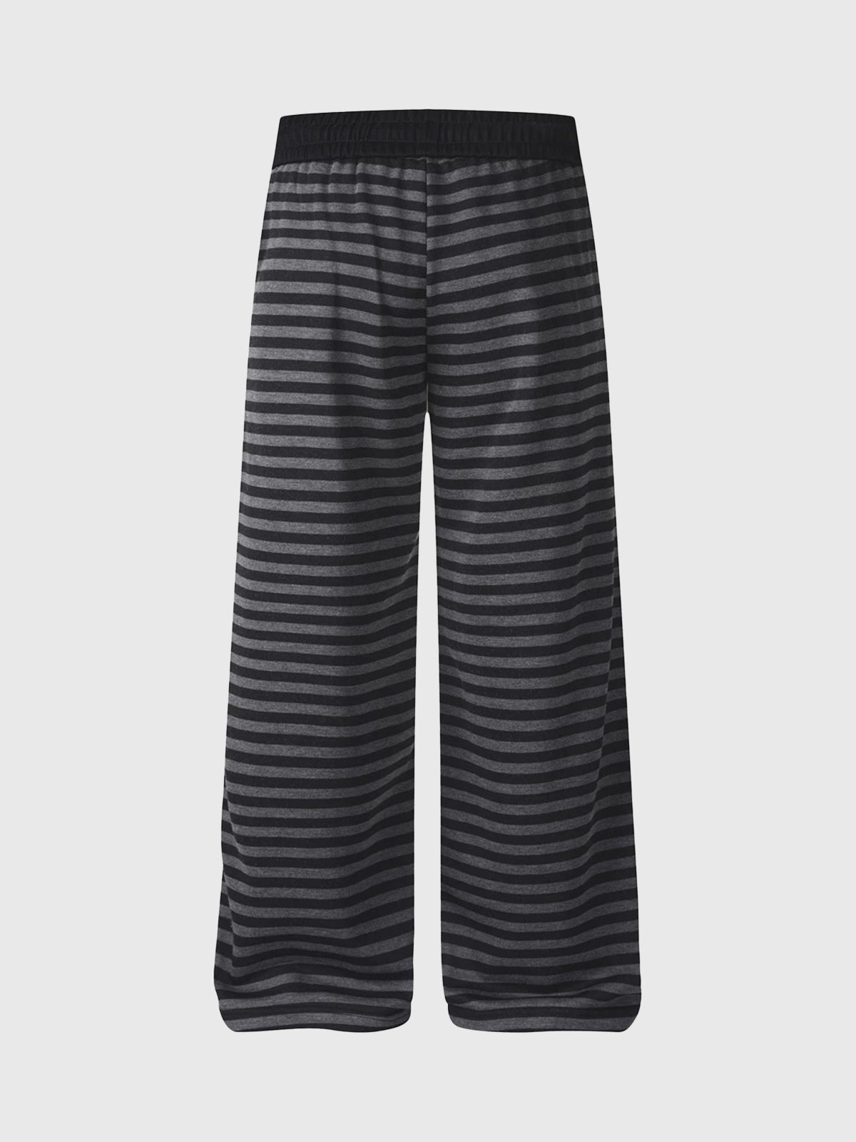 Co-ed Dorm Wide-leg Striped Patchwork Pants - Blue